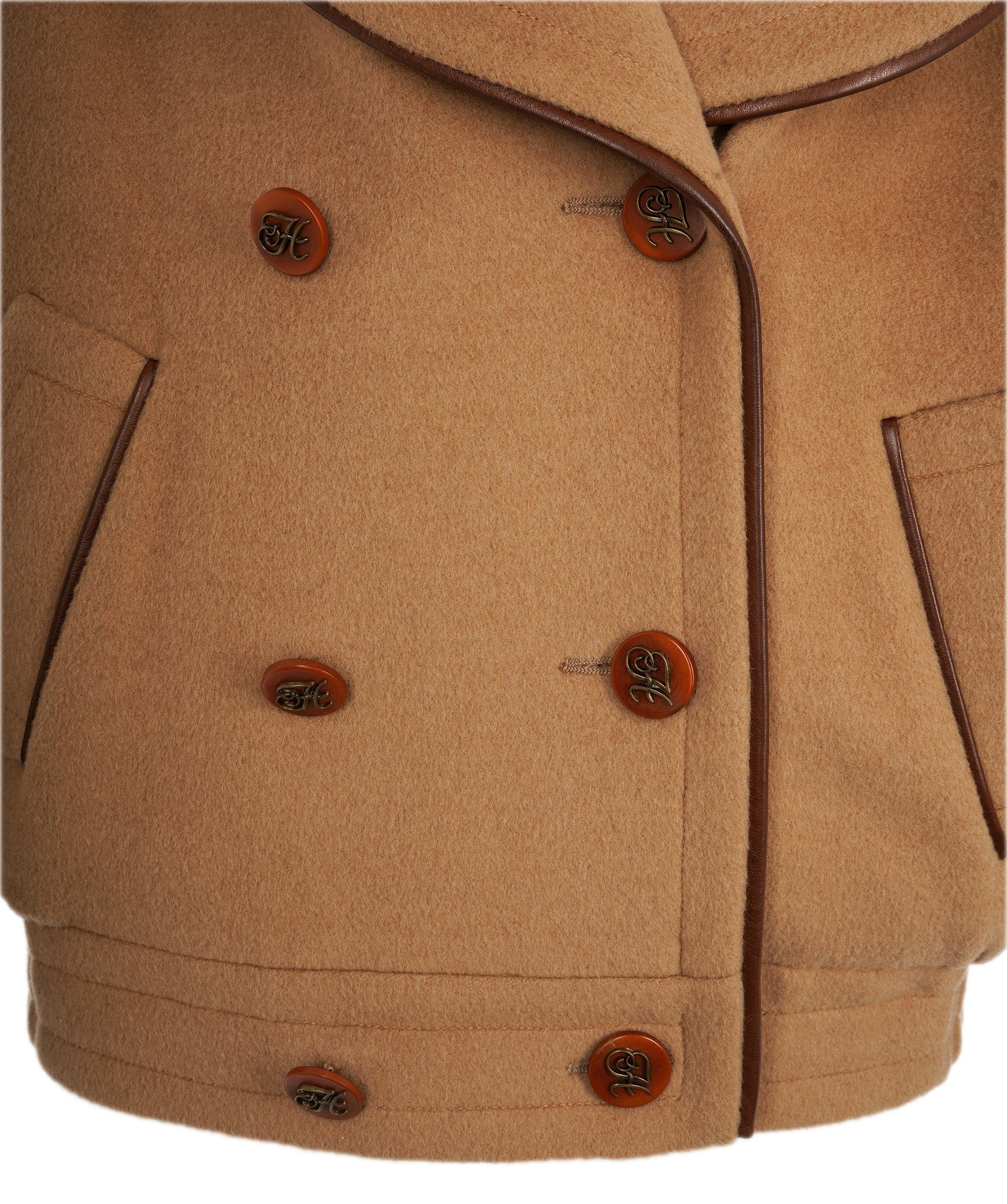 Hermès Hermès Vintage Tan camel hair coat FR40 ASL10239