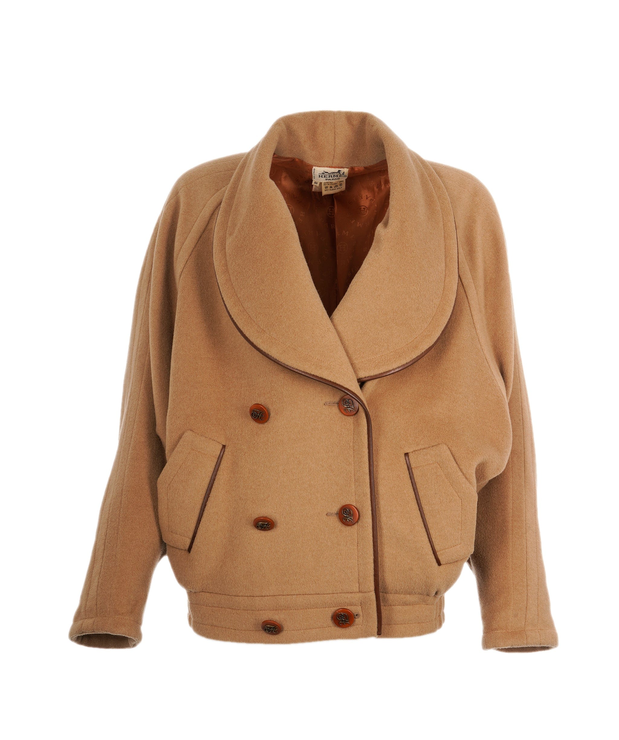 Hermès Hermès Vintage Tan camel hair coat FR40 ASL10239