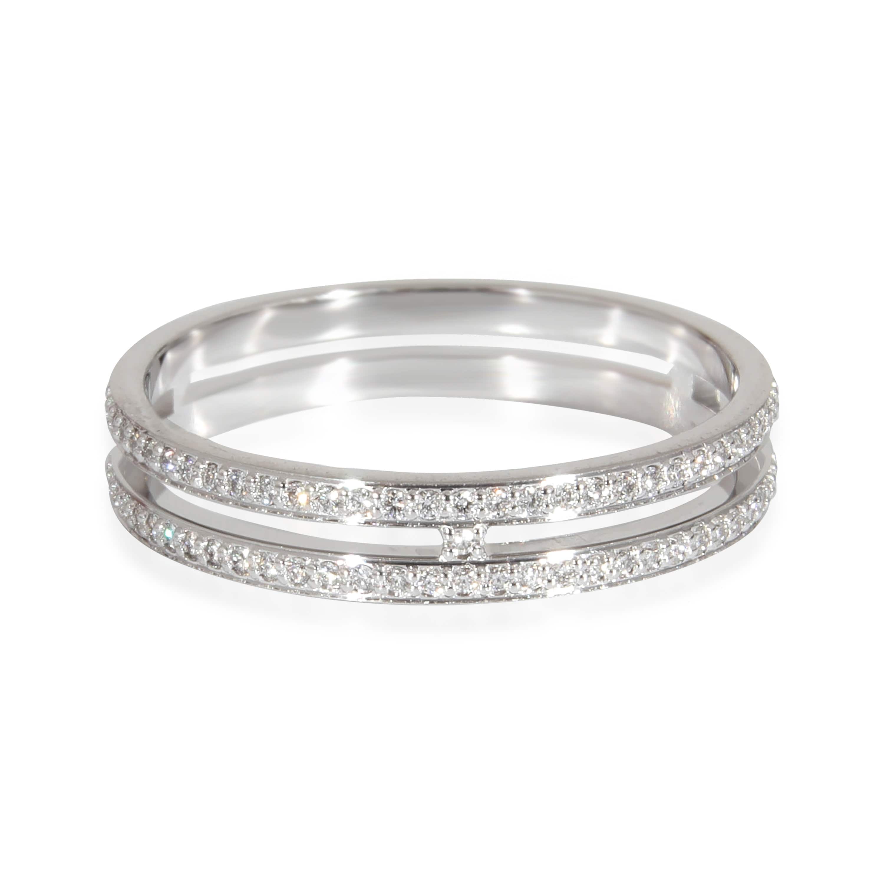 Hermès Hermès Ariane Diamond Band in 18k White Gold 0.29 Ctw