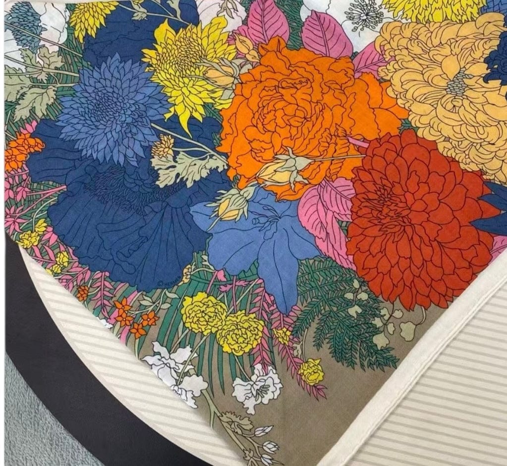 Hermes Hermes 140cm Cashmere/Silk Large Triangle Scarf - in Box