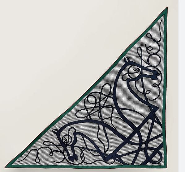 Hermes Hermes 140cm Cashmere/Silk Large Triangle Scarf - in Box