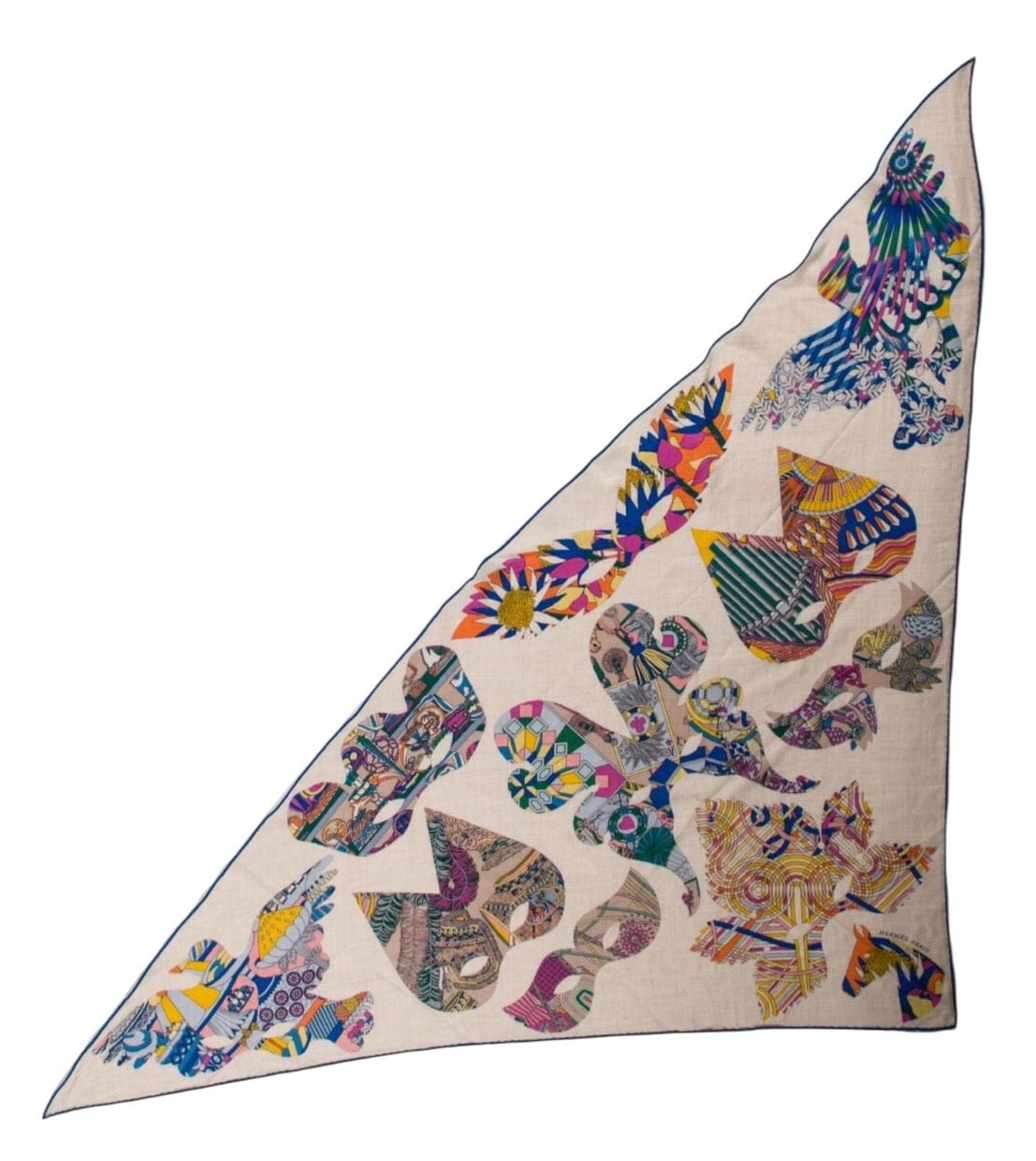 Hermes Hermes 140cm Cashmere/ Silk Large Triangle Scarf - in Box