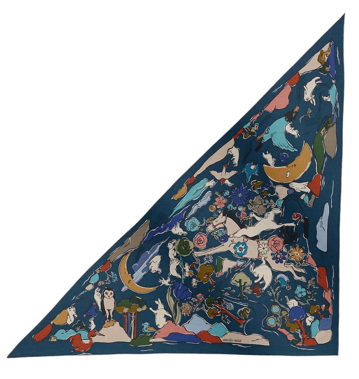 Hermes Hermes 140cm Cashmere/ Silk Large Triangle Scarf - in Box