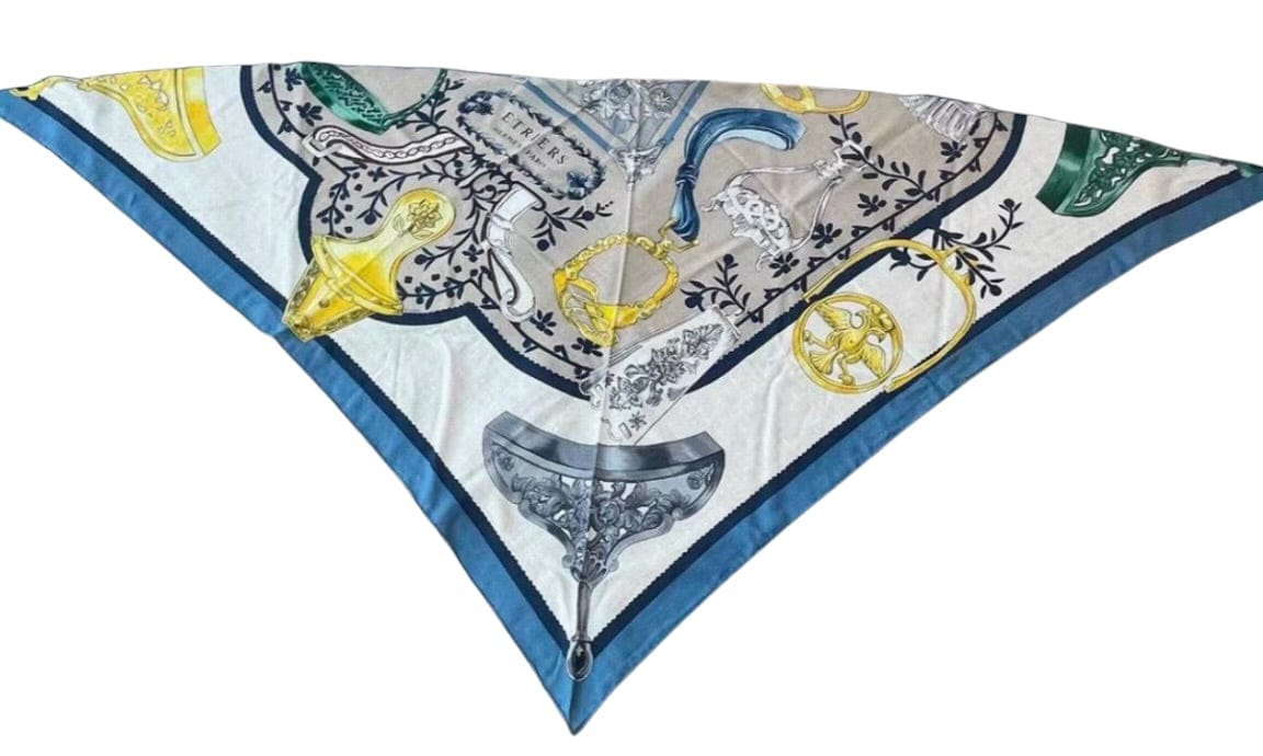 Hermes Hermes 140cm Cashmere/ Silk Large Triangle Scarf - in Box