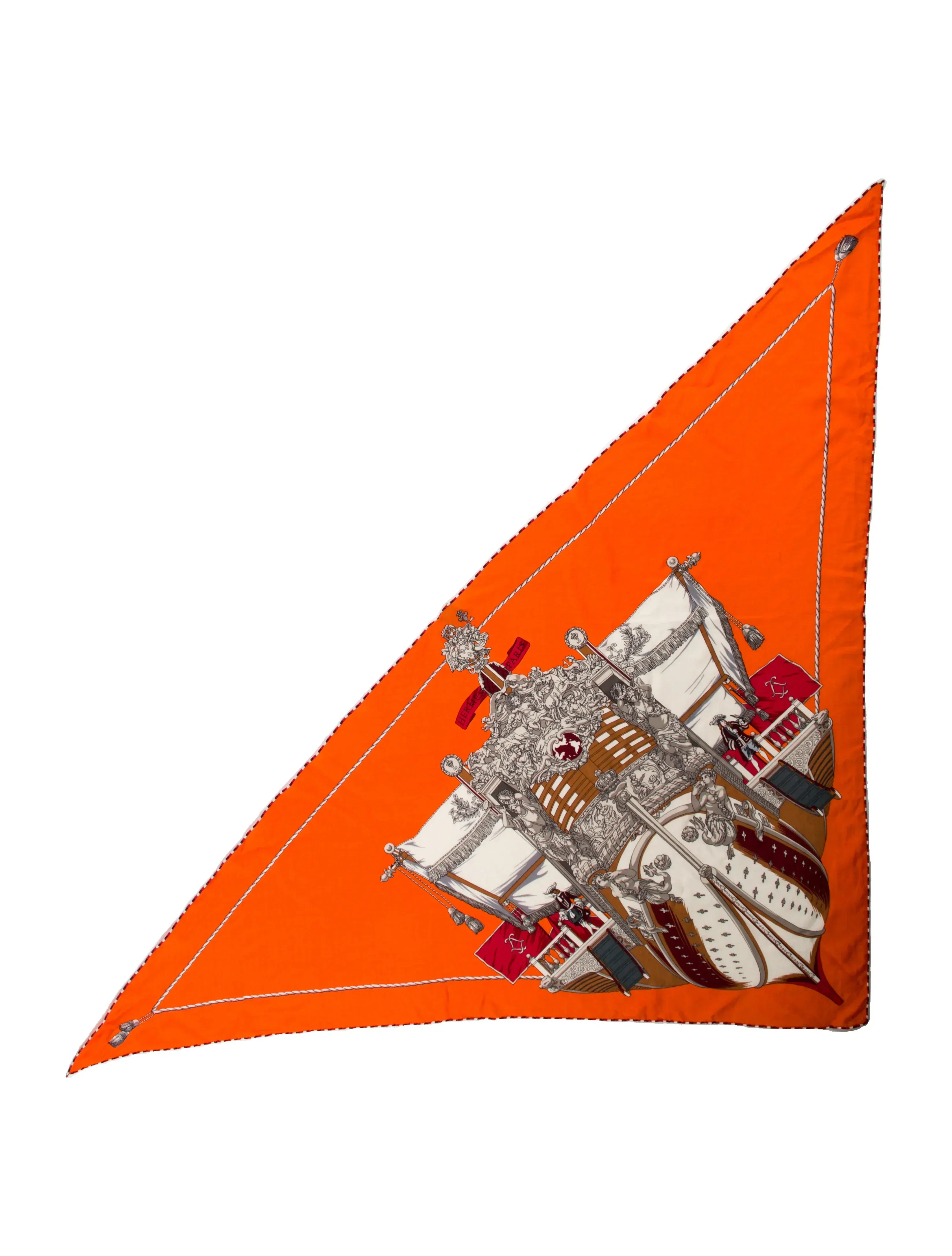 Hermes Hermes 140cm Cashmere/Silk Large Triangle Scarf - La Reale  - In Box with Tag