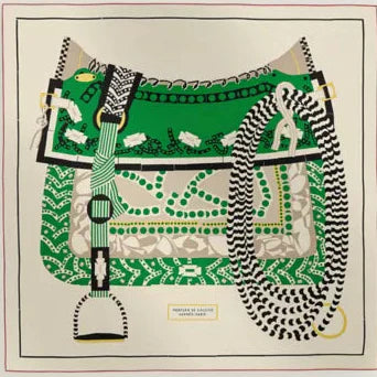 Hermes Hermes 140cm Cashmere/Silk Large Triangle Scarf - Montura de Gaucho  - In Box