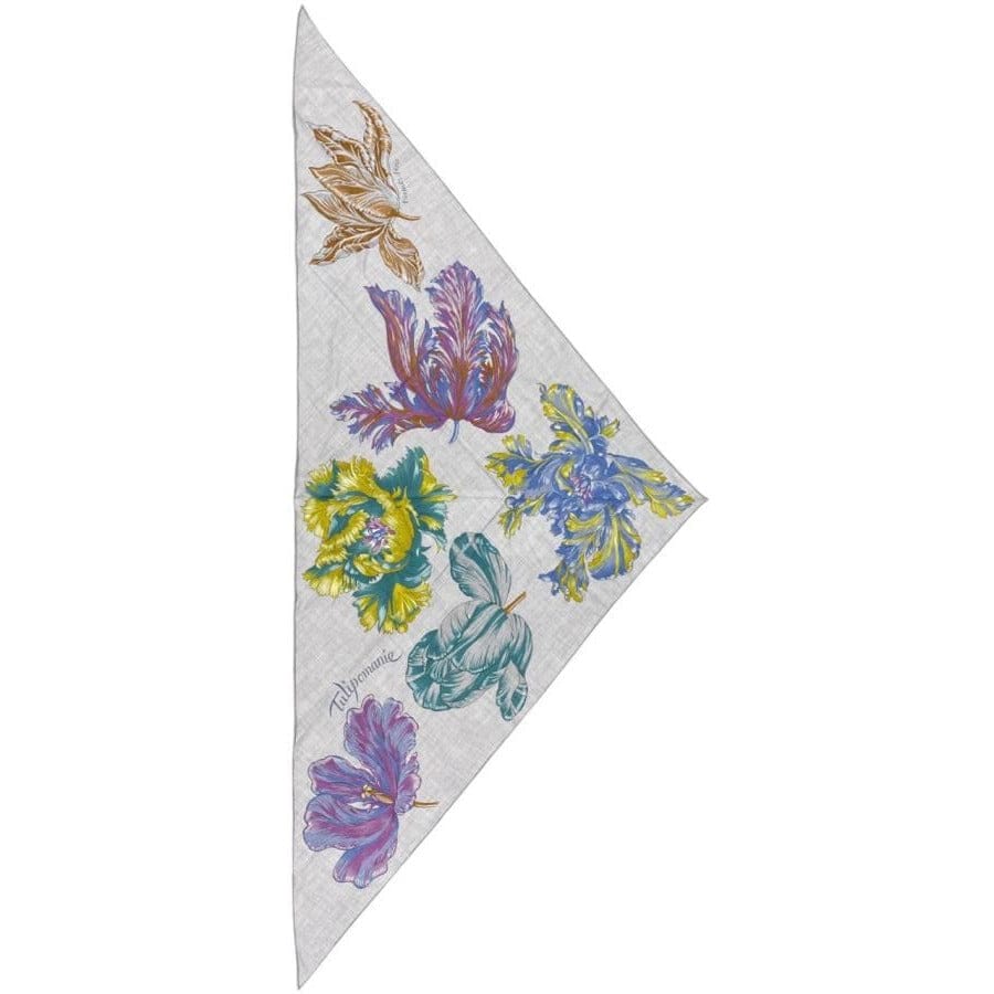 Hermes Hermes 140cm Cashmere/Silk Large Triangle Scarf - Tulipomanie - In Box