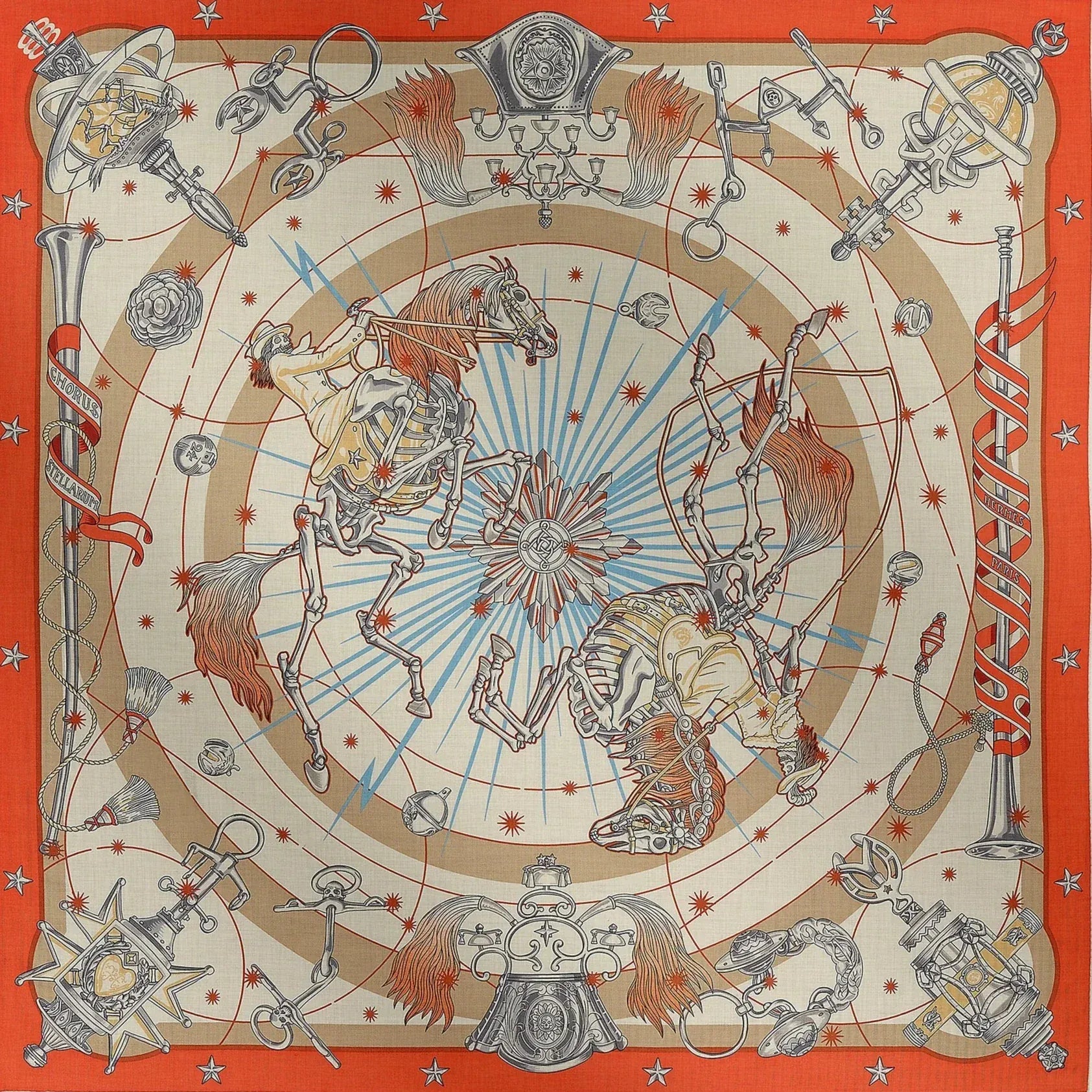 Hermes Hermes 140cm Cashmere/Silk Scarf - Chorus Stellarum - New in Box