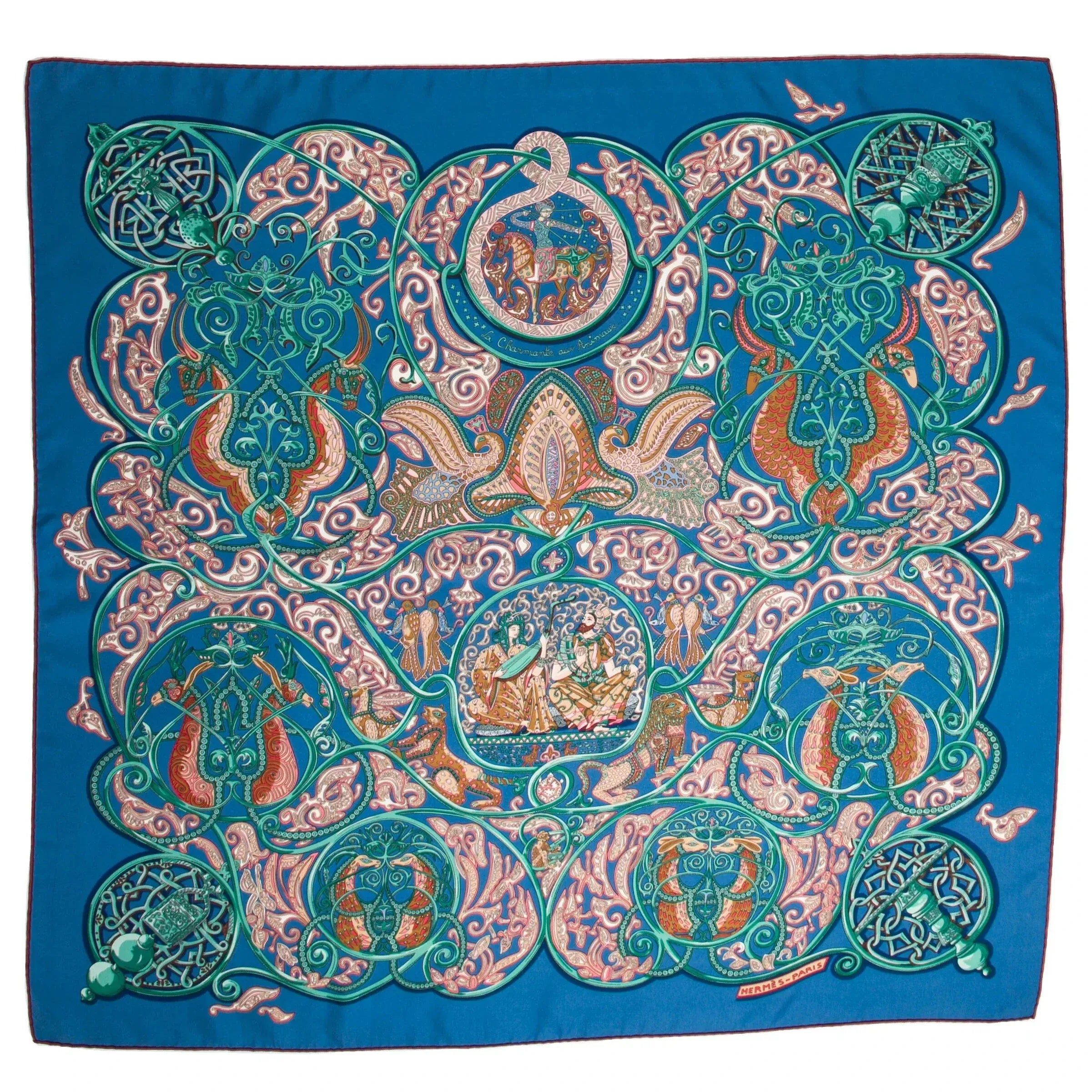 Hermes Hermes 140cm Cashmere/Silk  Scarf -  La Charmante aux Animaux  - In Box