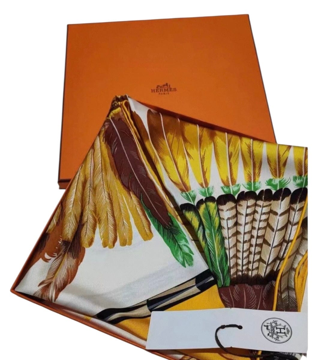 Hermes Hermes 140cm Silk Large Triangle Scarf - in Box