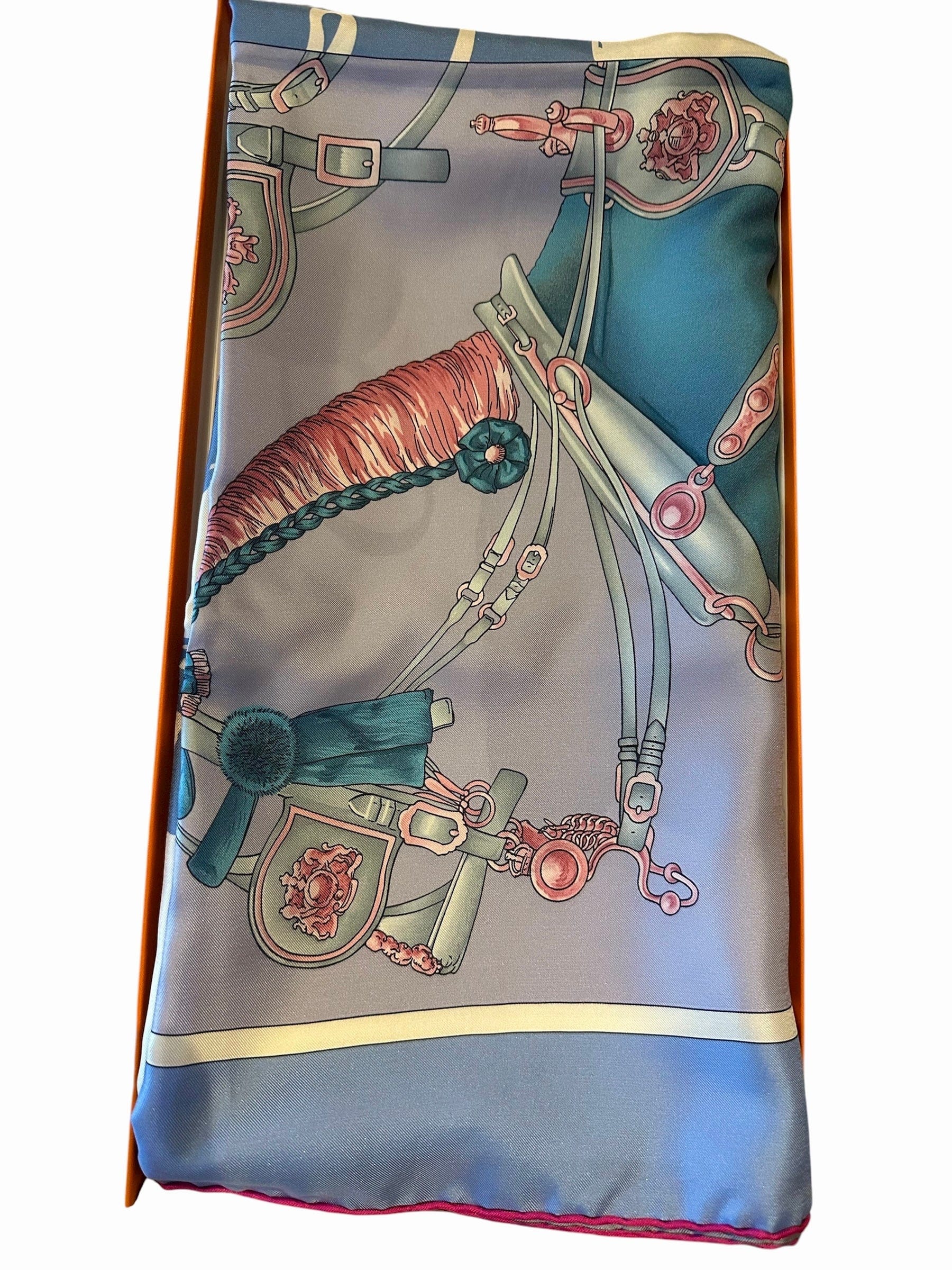 Hermes Hermes 140cm Silk Scarf - Harais De Cour - In Box