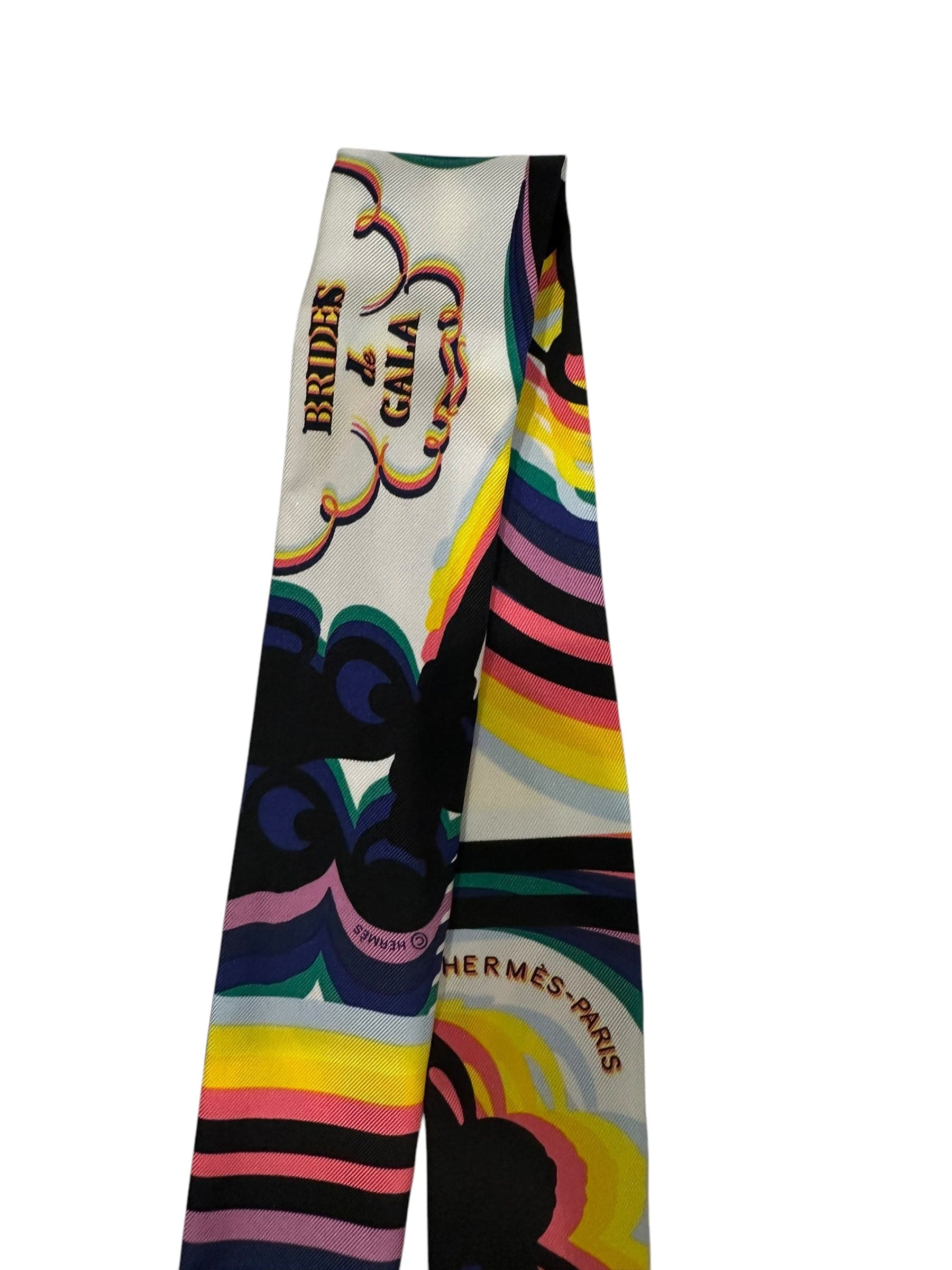 Hermes Hermes Coloured Au Bloch Fringe Twilly - New In Box