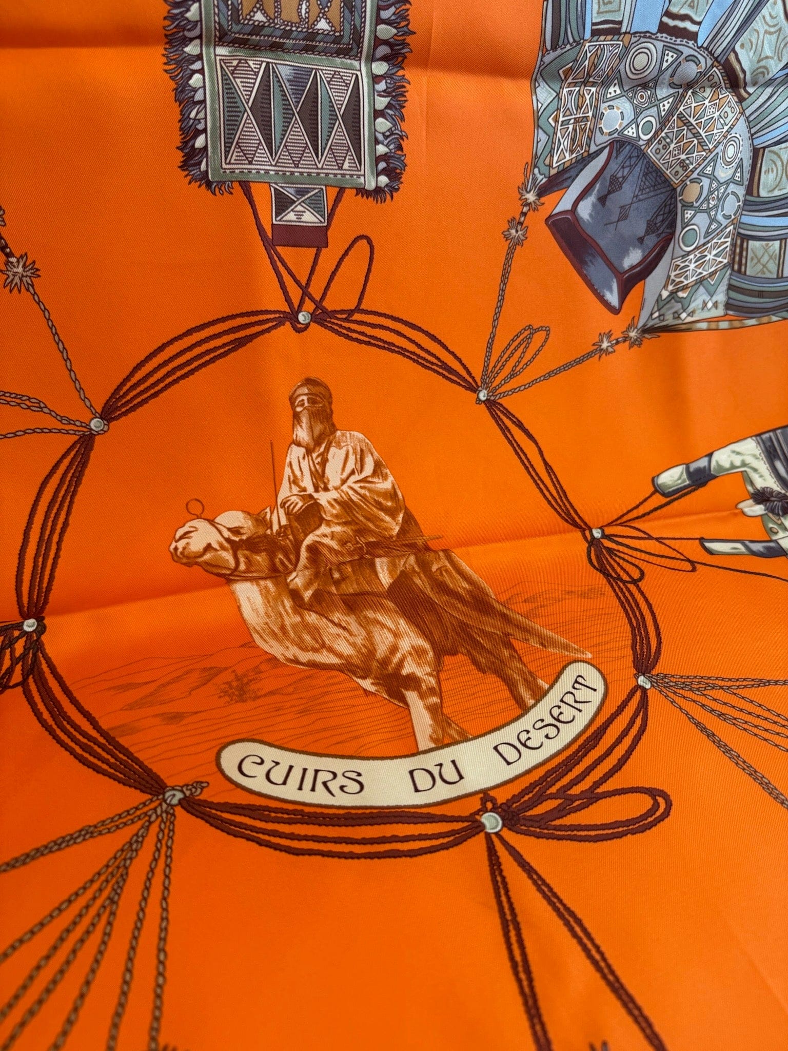 Hermes Hermes Cuirs du Desert Silk Scarf 90