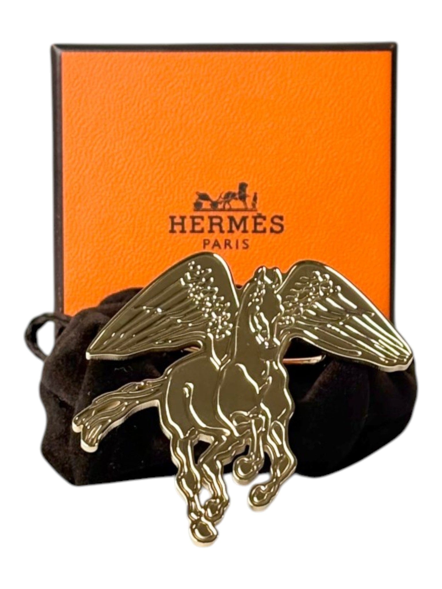 Hermes Hermes Gold Horse Scarf Ring