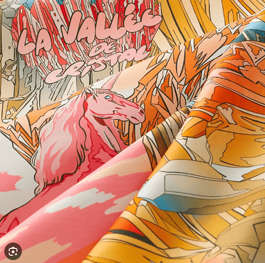 Hermes Hermes La Vallee de Cristal Silk 90cm Scarf - New & Unused in Box