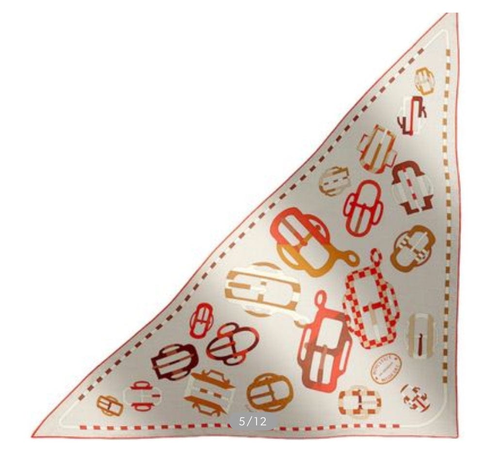 Hermes Hermes Large Triangle Cashmere/Silk Scarf - Bouclerie Moderne - New in Box