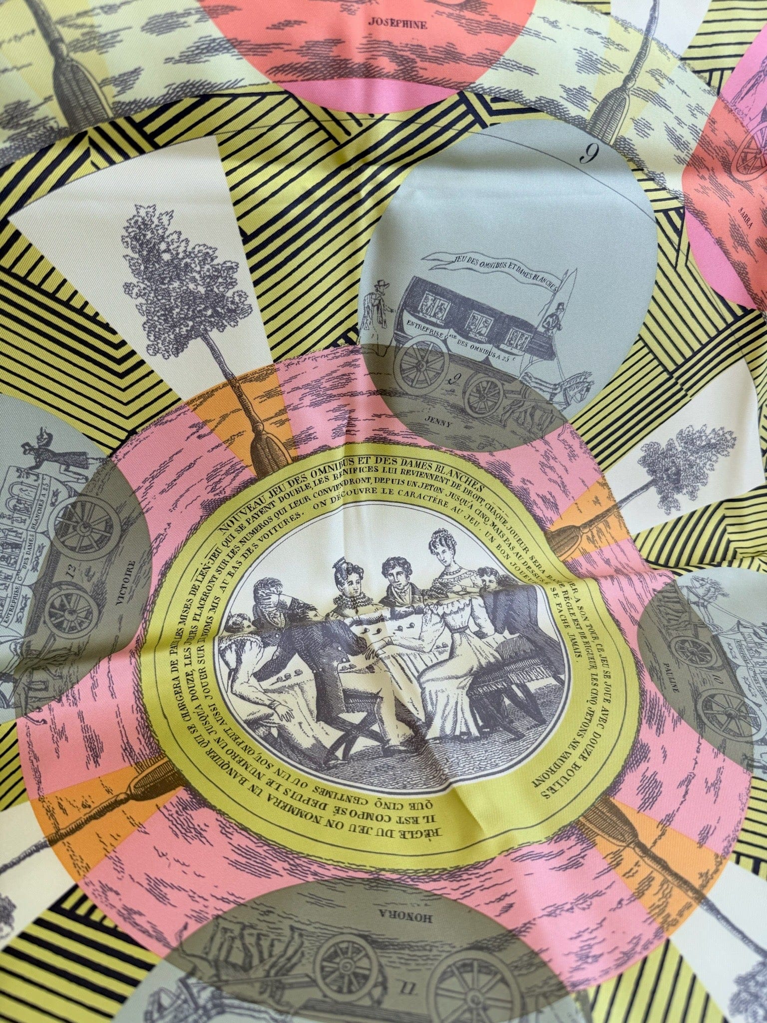 Hermes Hermes Silk Jeu des Omnibus Remix Scarf 90