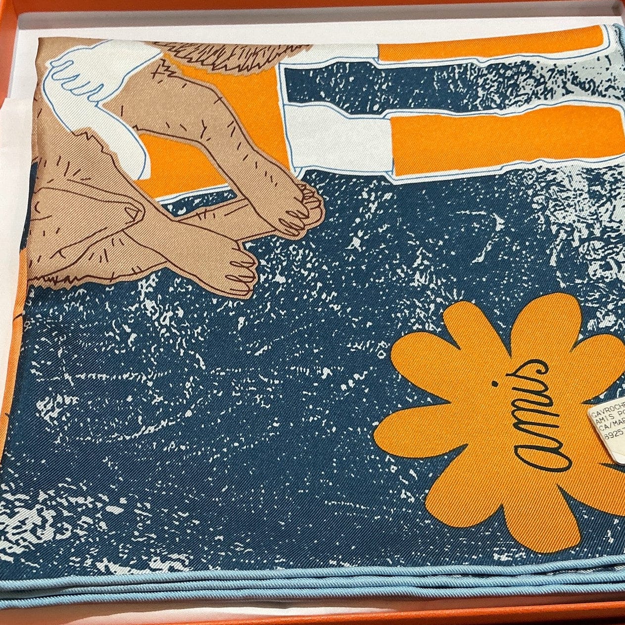 Hermes Hermes Silk Scarf 45cm Blue/Orange - New In Box