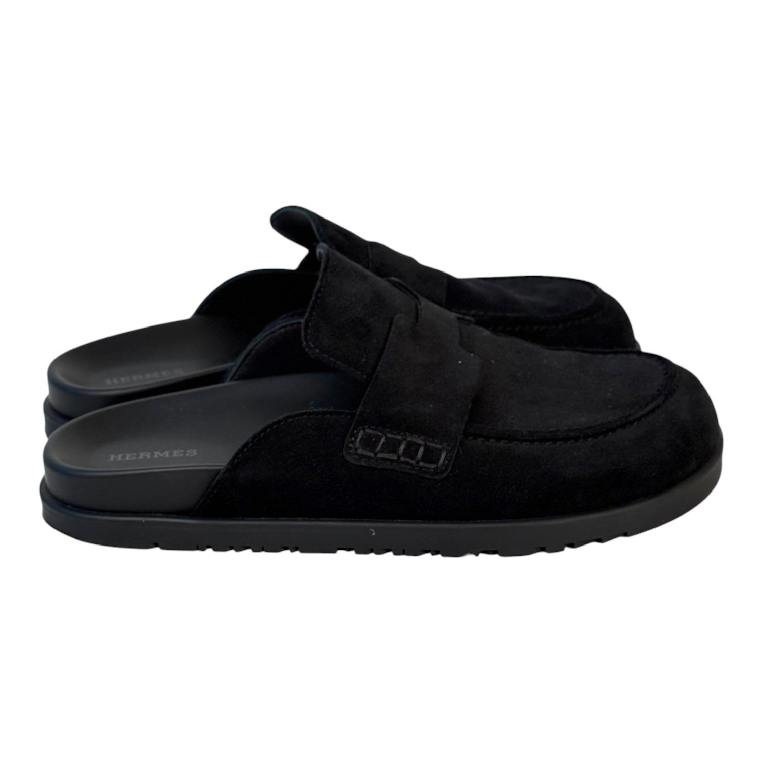 Hermes Hermes Go Mules Black Shoes #38