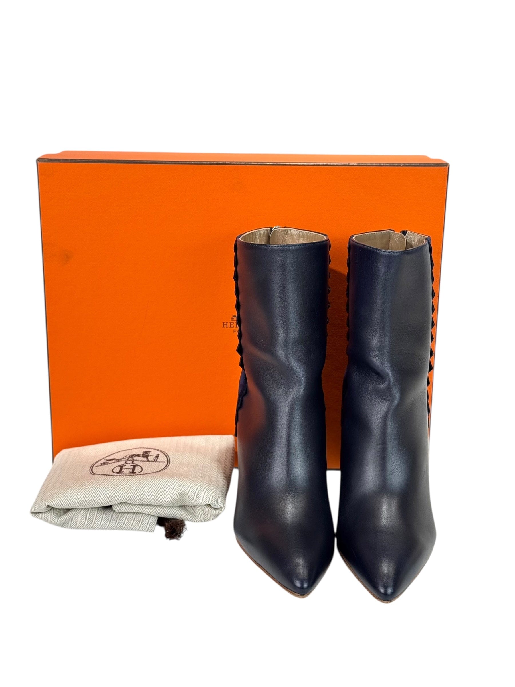 Hermes Hermes Navy Bottines Femme Volver 60 Boots - #37.5
