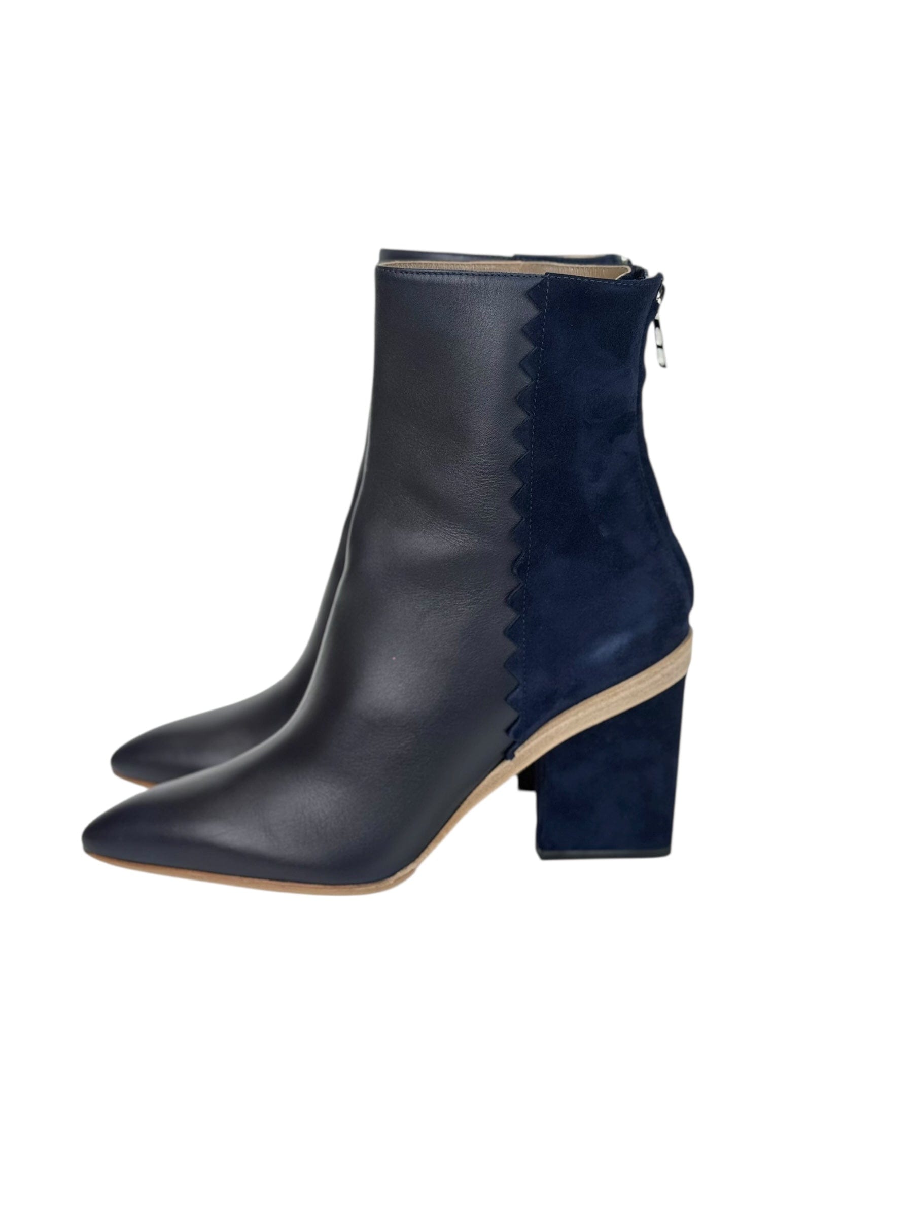 Hermes Hermes Navy Bottines Femme Volver 60 Boots - #37.5