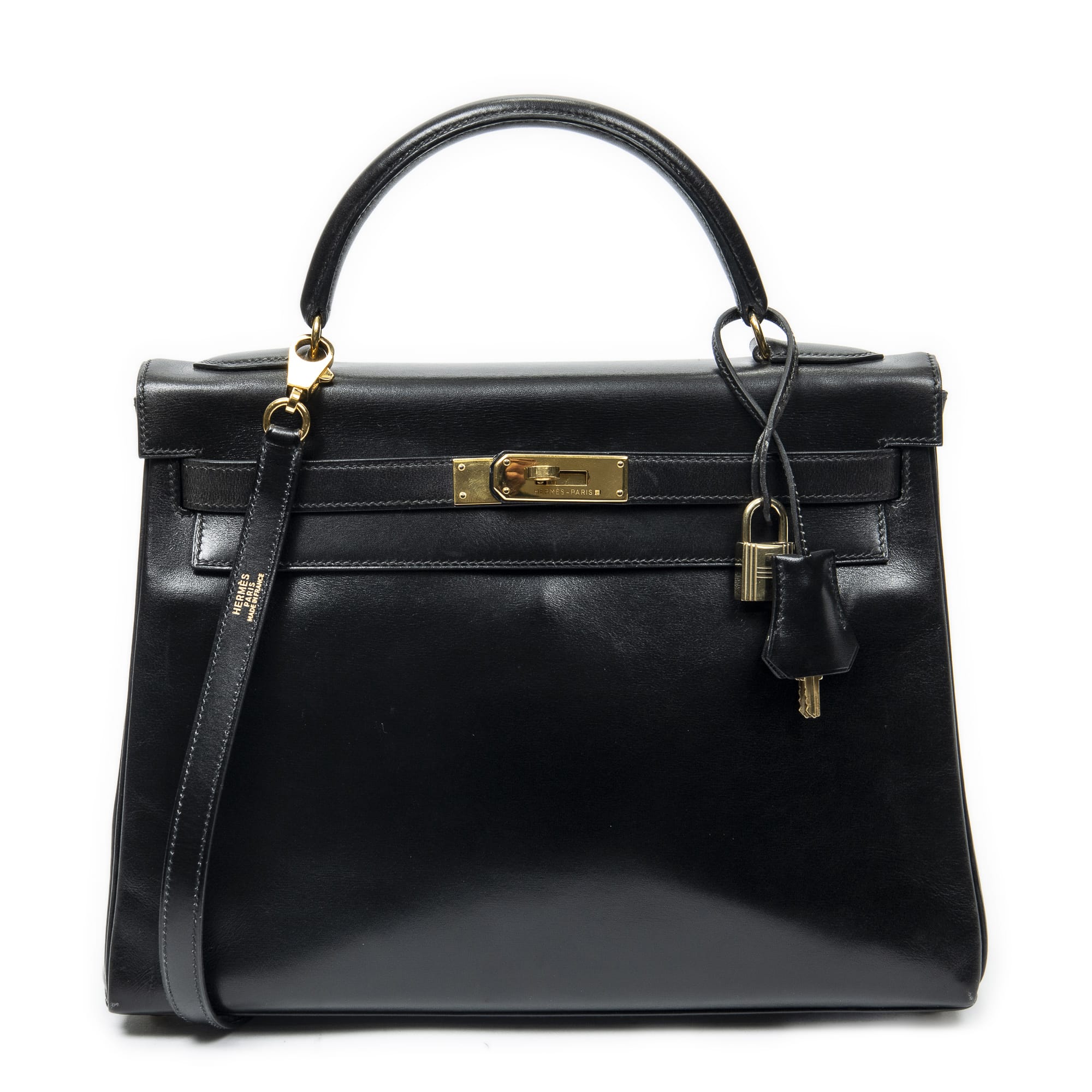 Hermès Hermès Black Calf Leather Kelly Retourne ABC1924