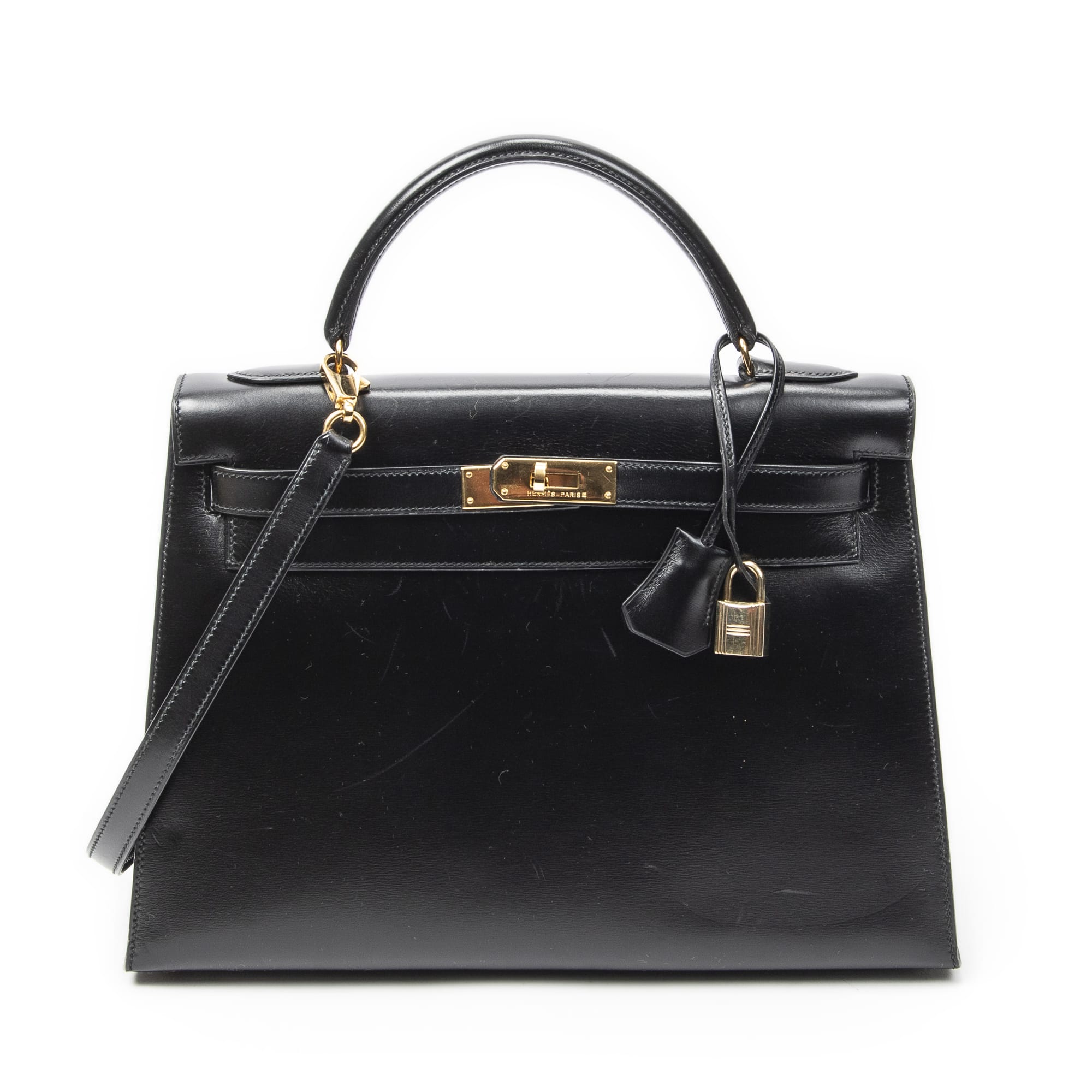 Hermès Hermès Black Calf Leather Kelly Sellier ABC3820