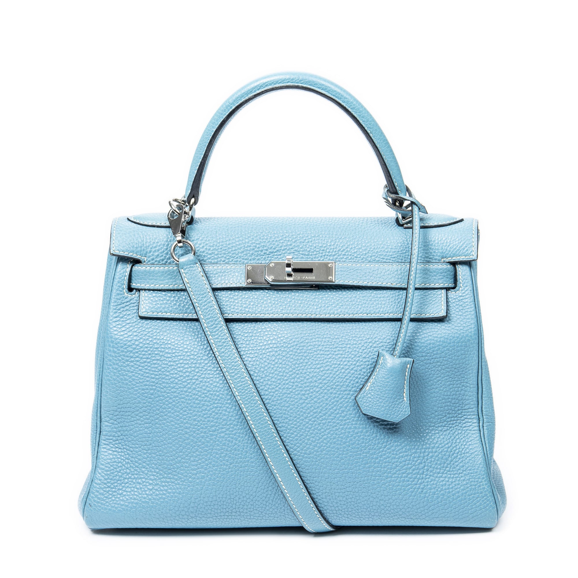 Hermès Hermès Blue Jean Calf Leather Kelly Retourne ABB7513