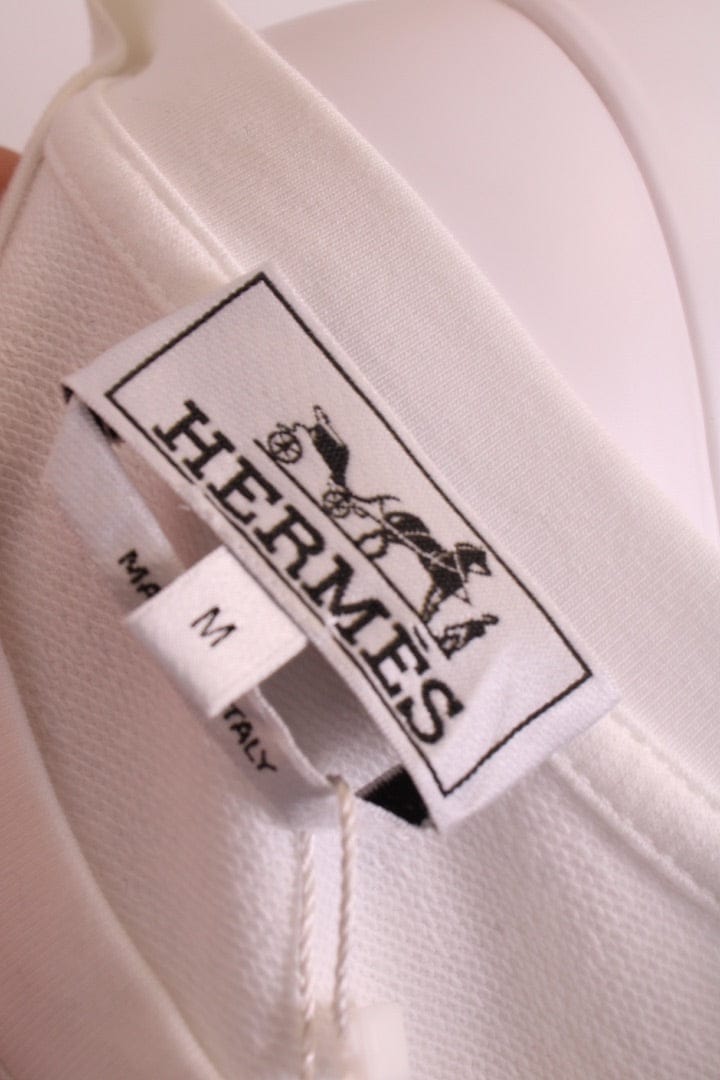 Hermes Hermes Leather Patch T-Shirt White M