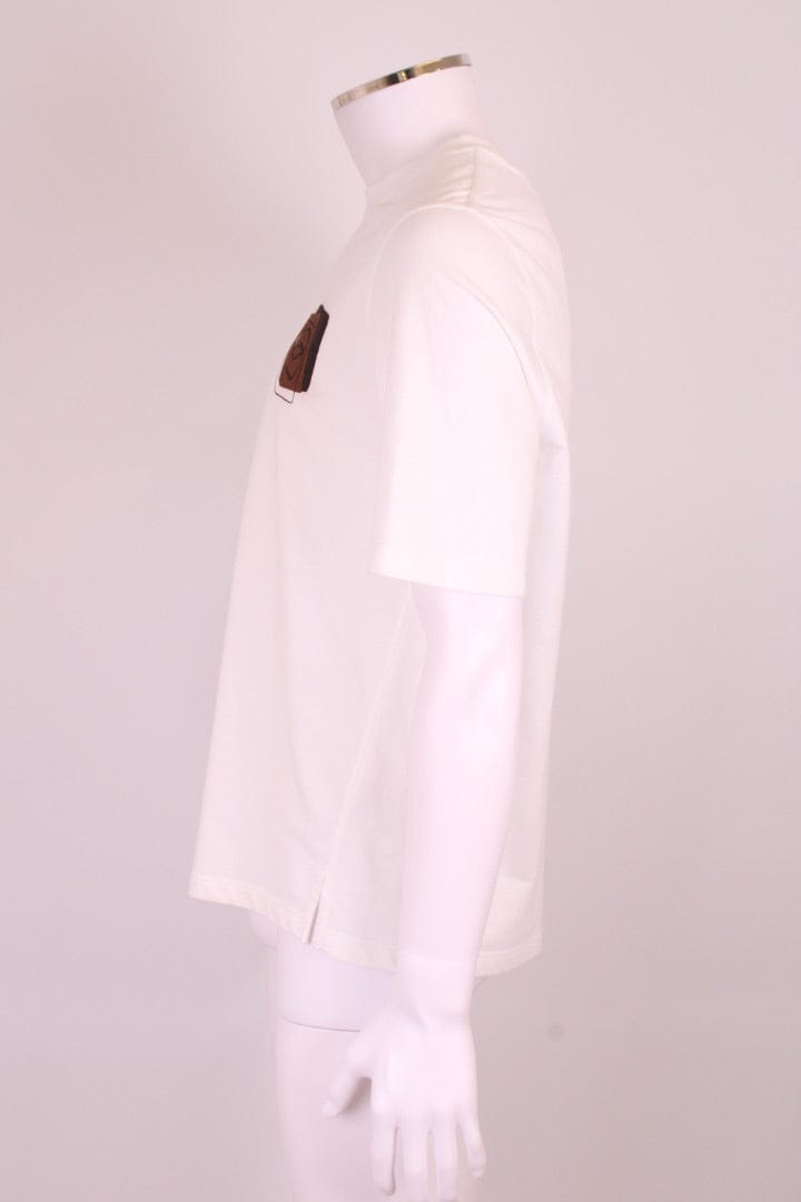 Hermes Hermes Leather Patch T-Shirt White M