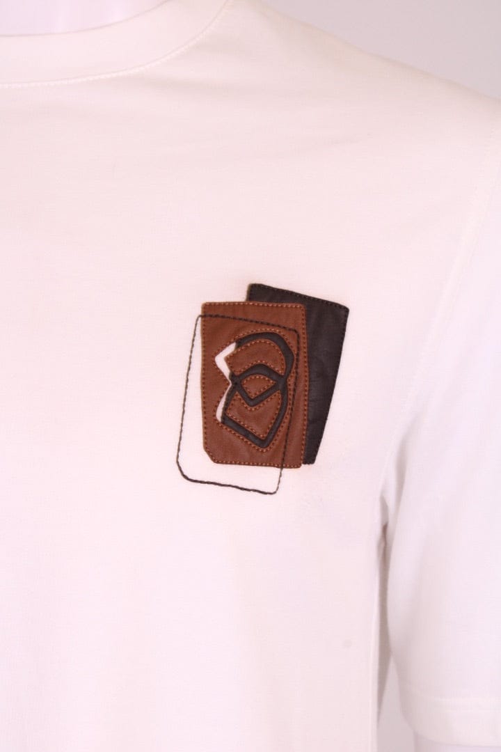 Hermes Hermes Leather Patch T-Shirt White M