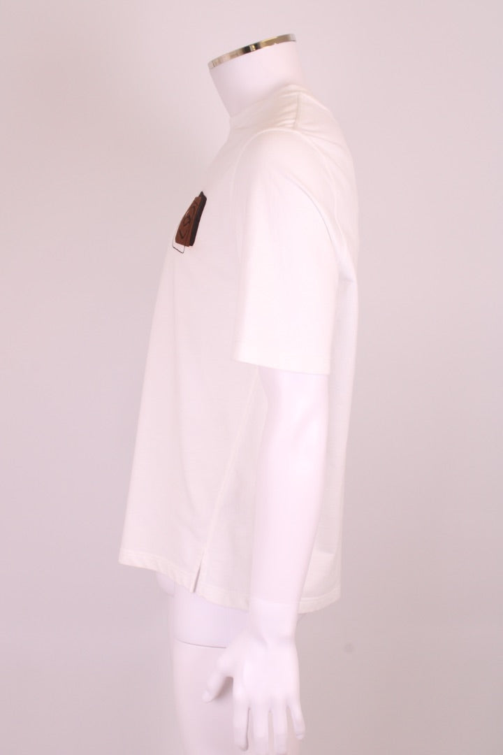 Hermes Hermes Leather Patch T-Shirt White M
