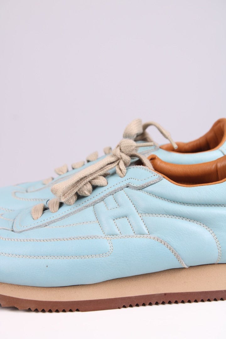 Hermes Hermes Calfskin Quick sneakers Light Blue 39