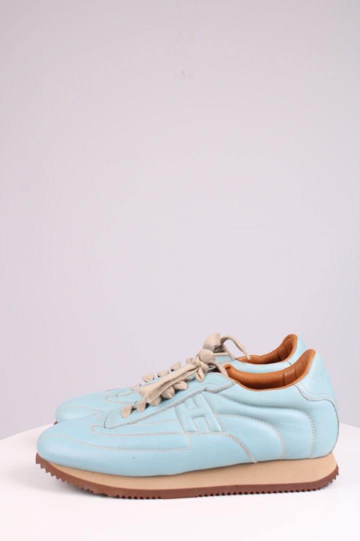 Hermes Hermes Calfskin Quick sneakers Light Blue 39