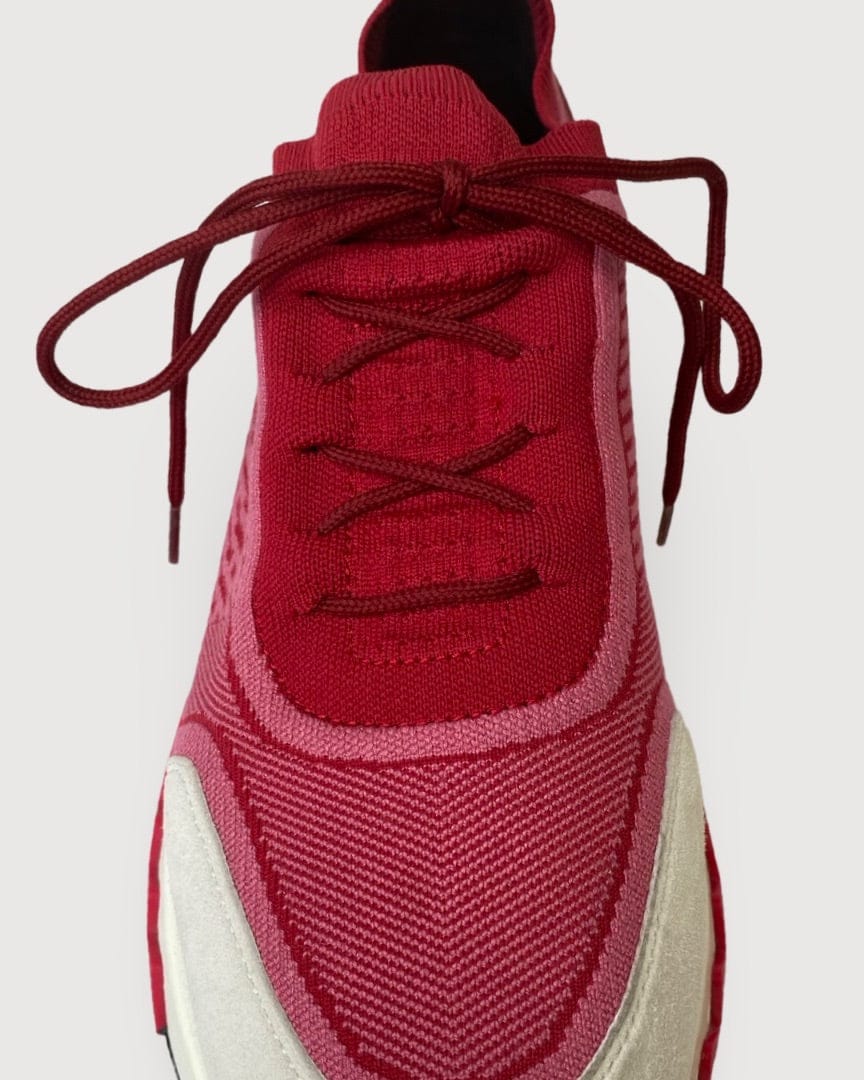 Hermes Pink/ Red Hermes Logo Trainers, 5