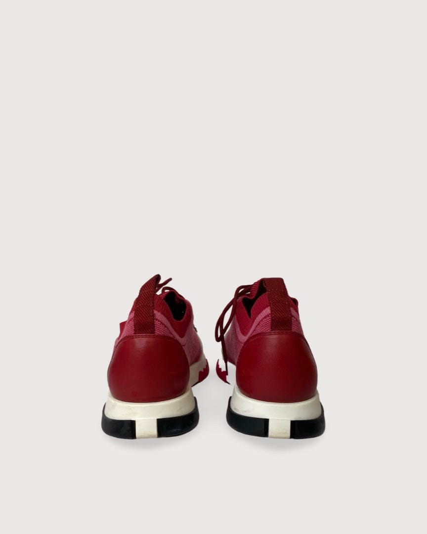 Hermes Pink/ Red Hermes Logo Trainers, 5