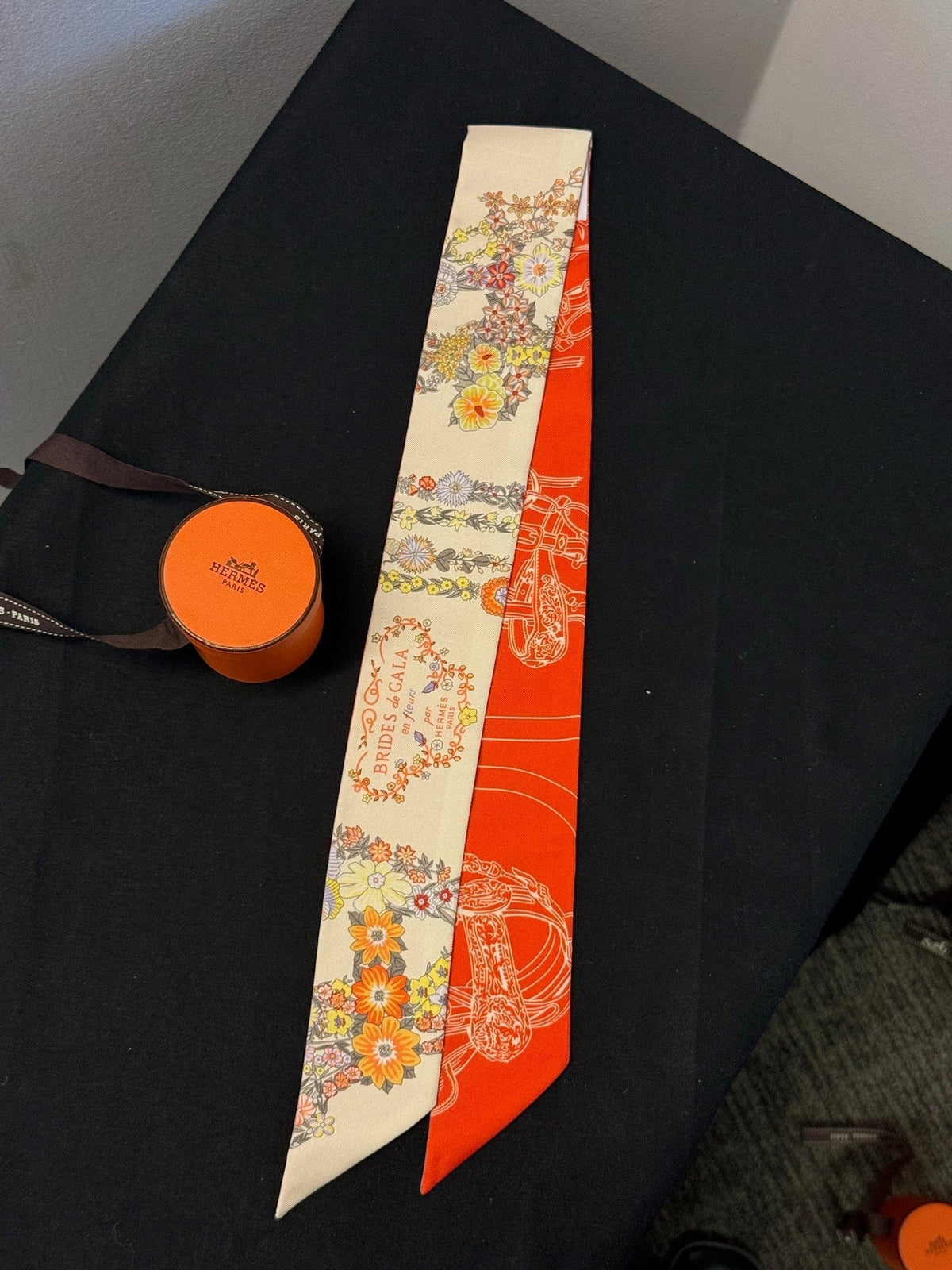 Hermès Brides de Gala Twilly - Ivory & Orange image 1