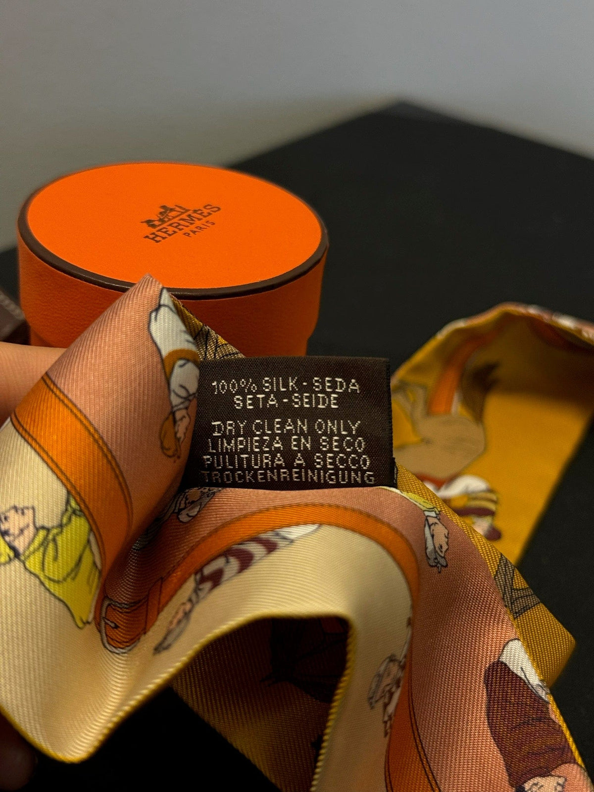 Hermès Hermès Twilly - Orange Horse Racing Print