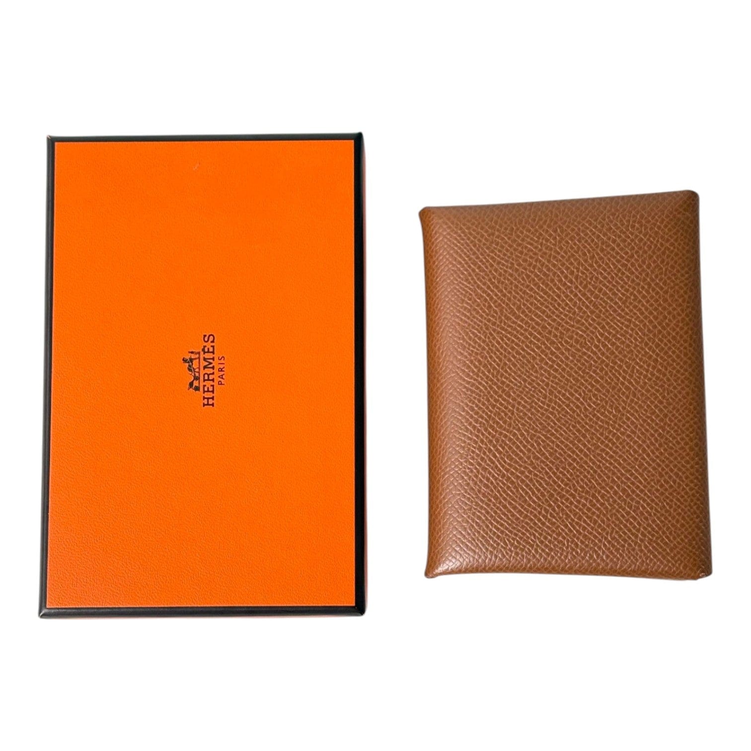 Hermes Hermes Gold Calvi Duo Card Holder