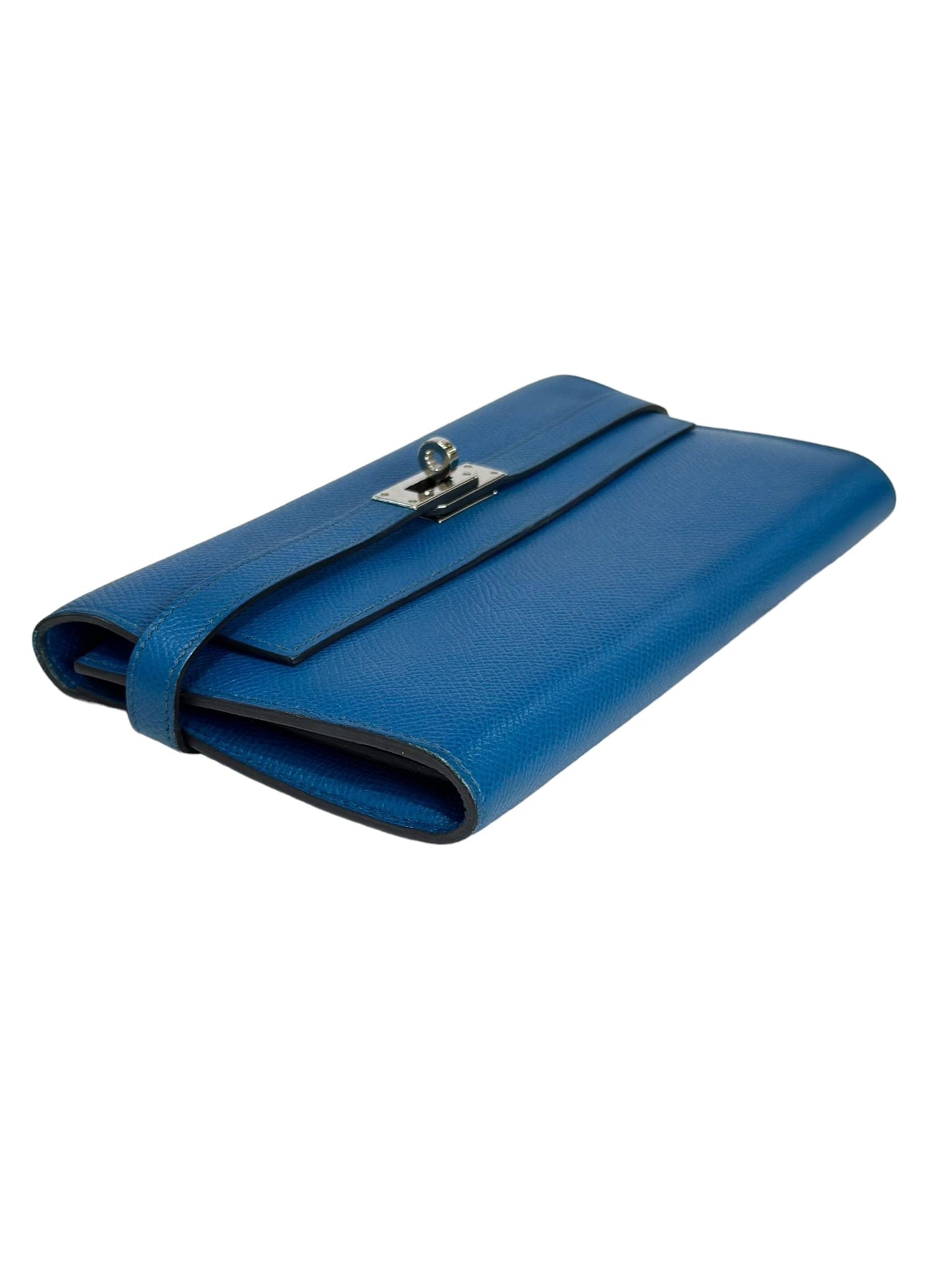 Hermes Hermes Long Kelly Wallet in Blue with PHW