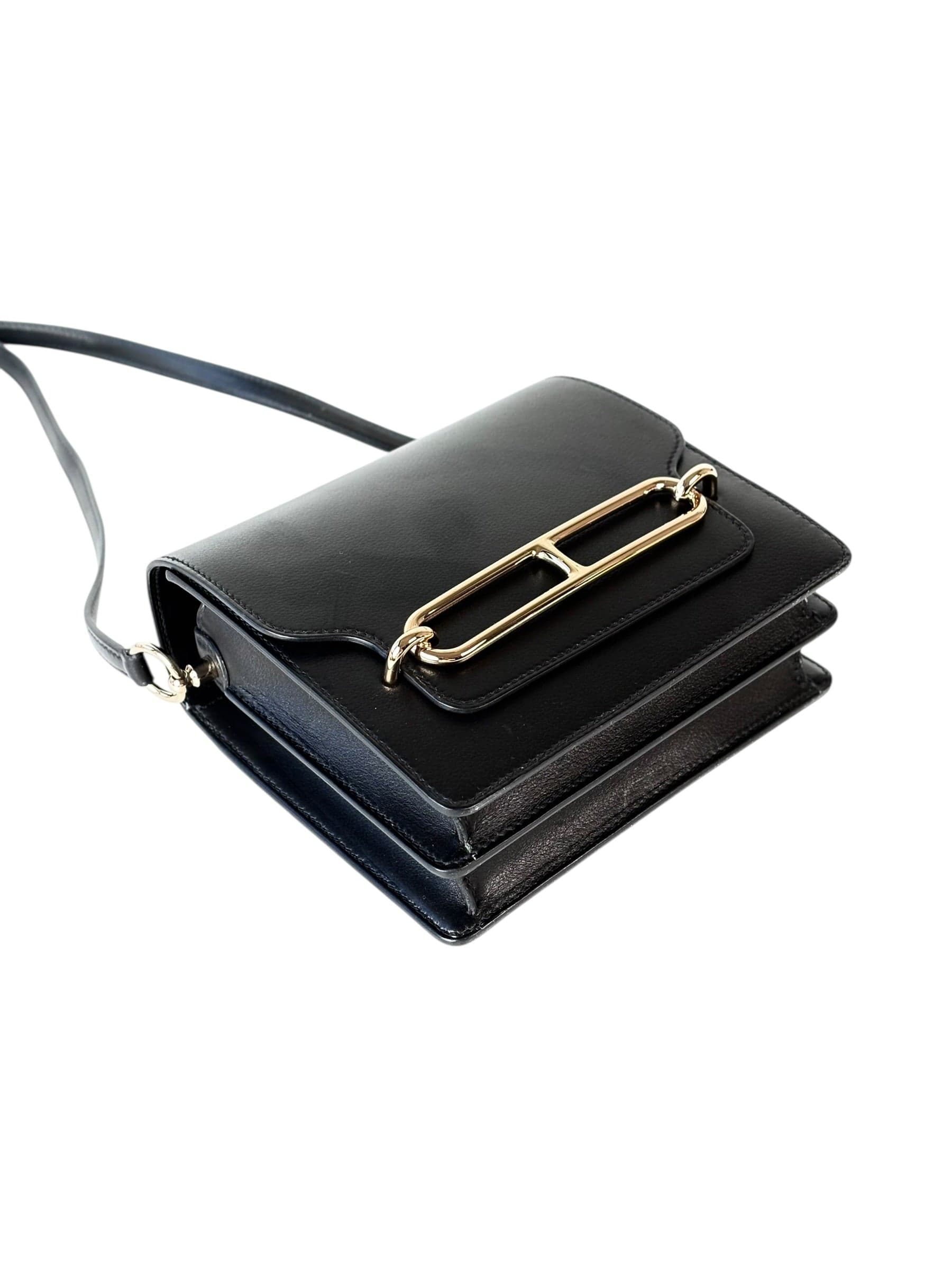 Hermes Hermes Roulis Small Bag in Black Evergain