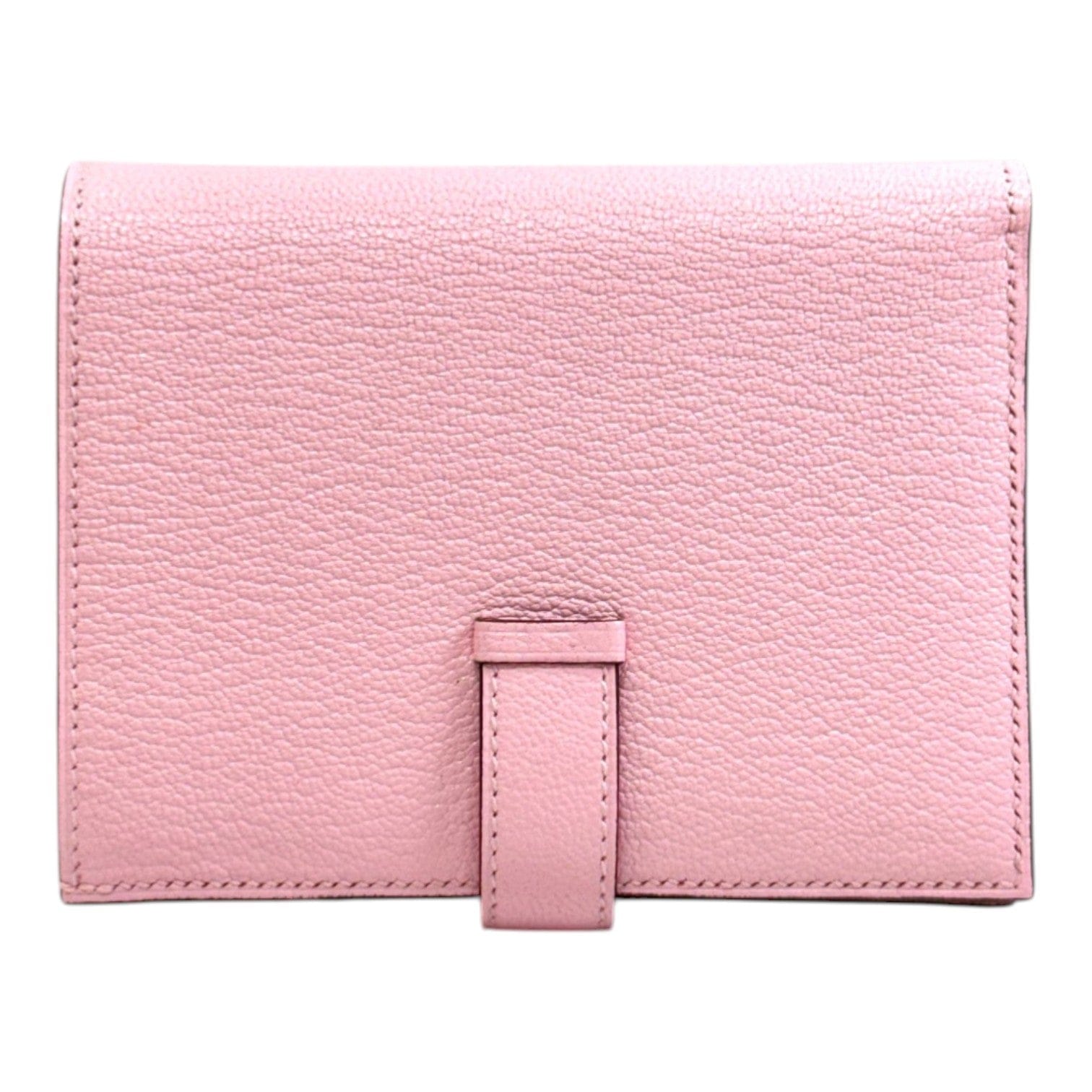 Hermes Hermes Short Wallet Bearn 3Q Rose Sakura