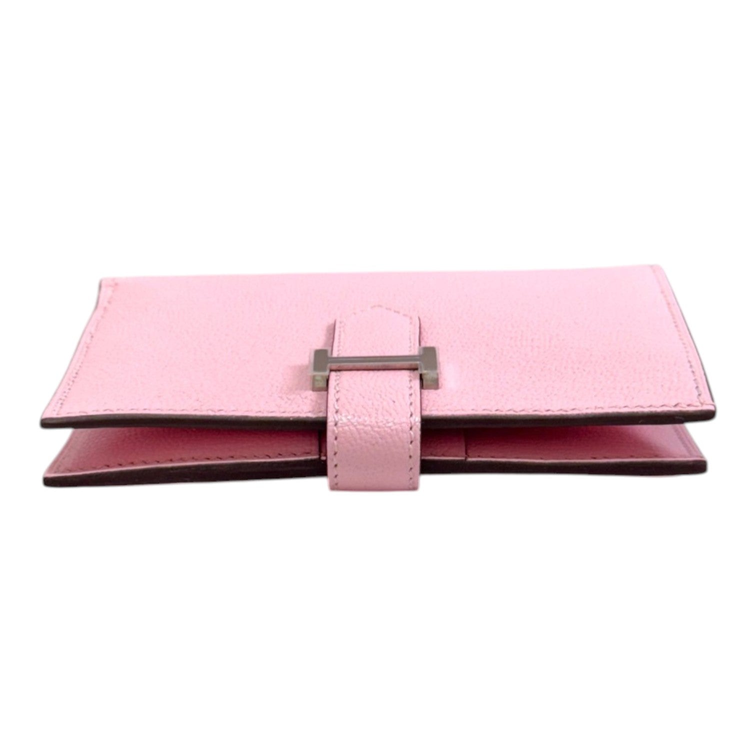 Hermes Hermes Short Wallet Bearn 3Q Rose Sakura