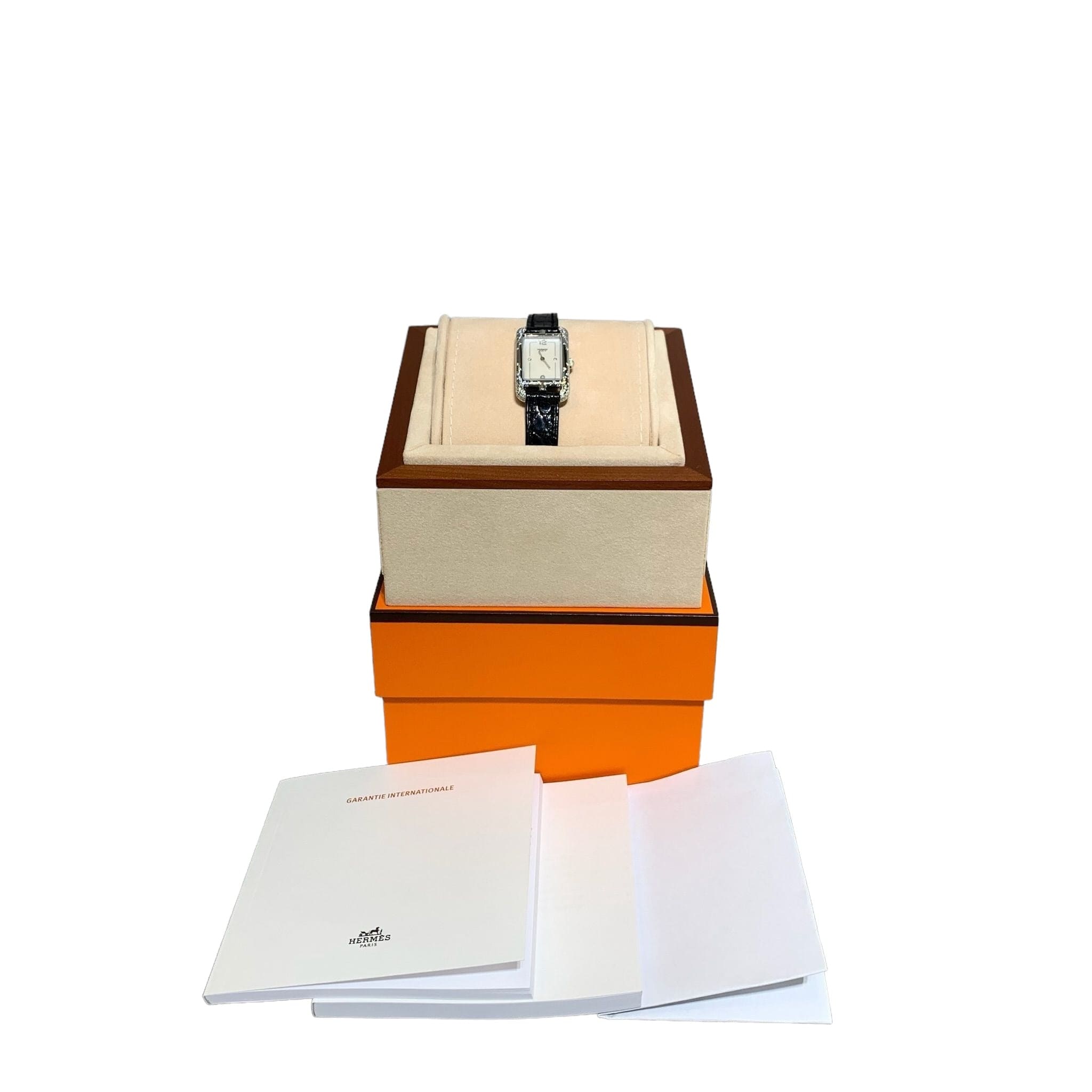 Hermes Hermes Nantuck with Scattered Diamonds Watch