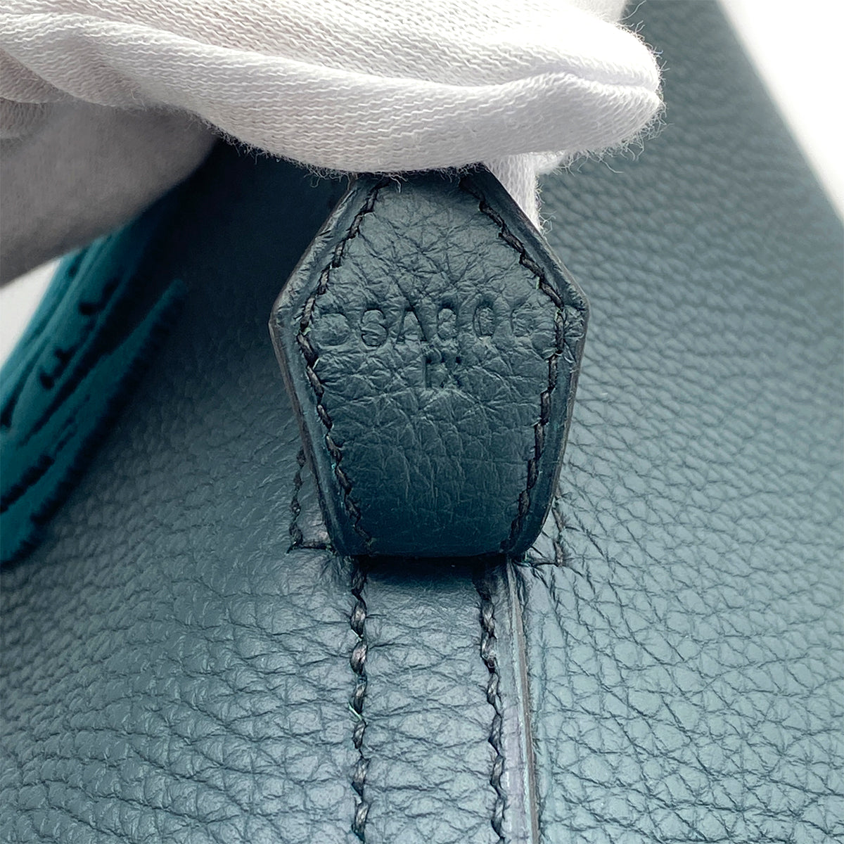 HERMES BOLIDE 1923 45 CHIMERES DRAGON VERT CYPRESS TOGO VELVET HAND BAG 2019 D STAMP PALLADIUM HARDWARE 90311974