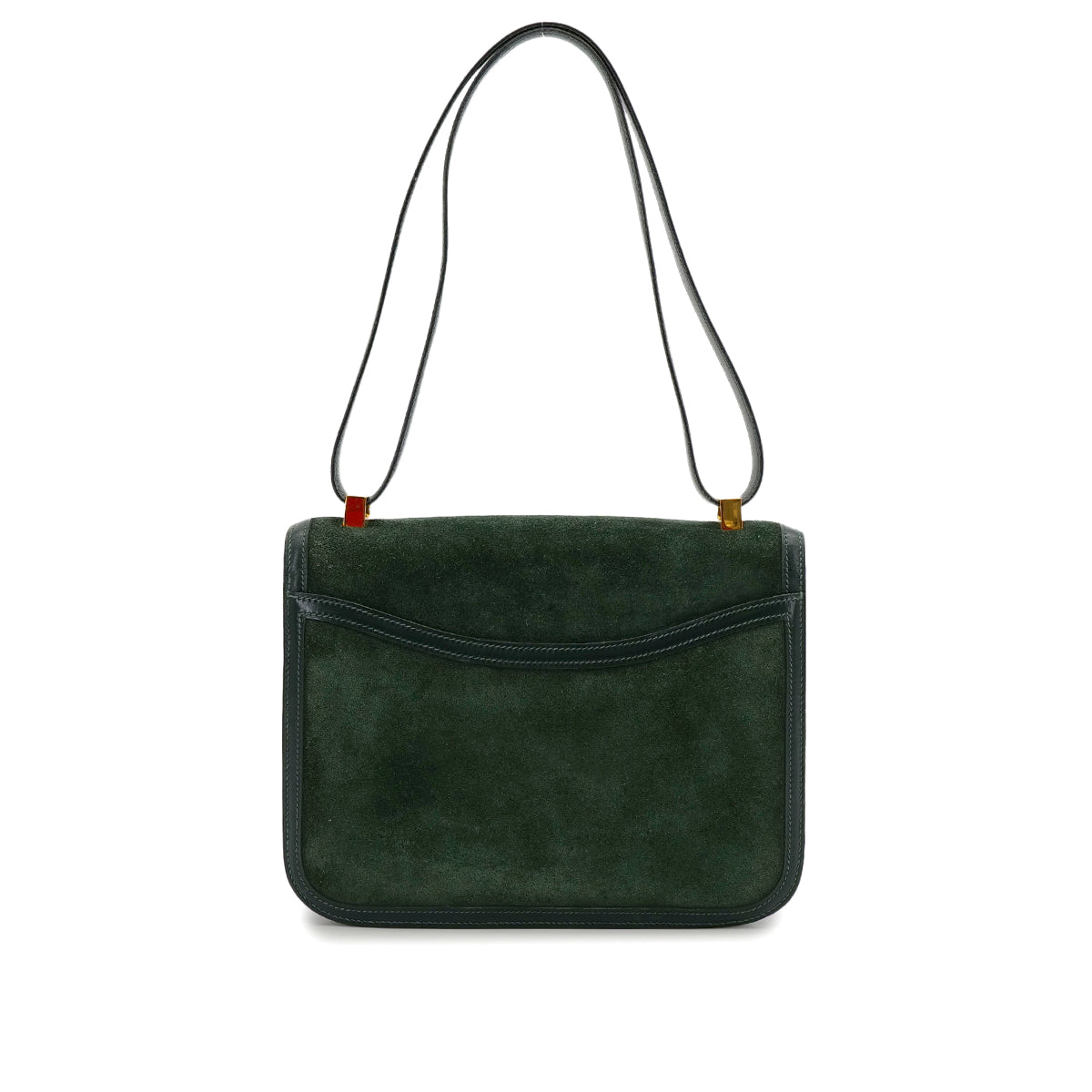 HERMES CONSTANCE 23 VERT DEBRIS SHOULDER BAG 1981 CIRCLE K GOLD HARDWARE 90312925