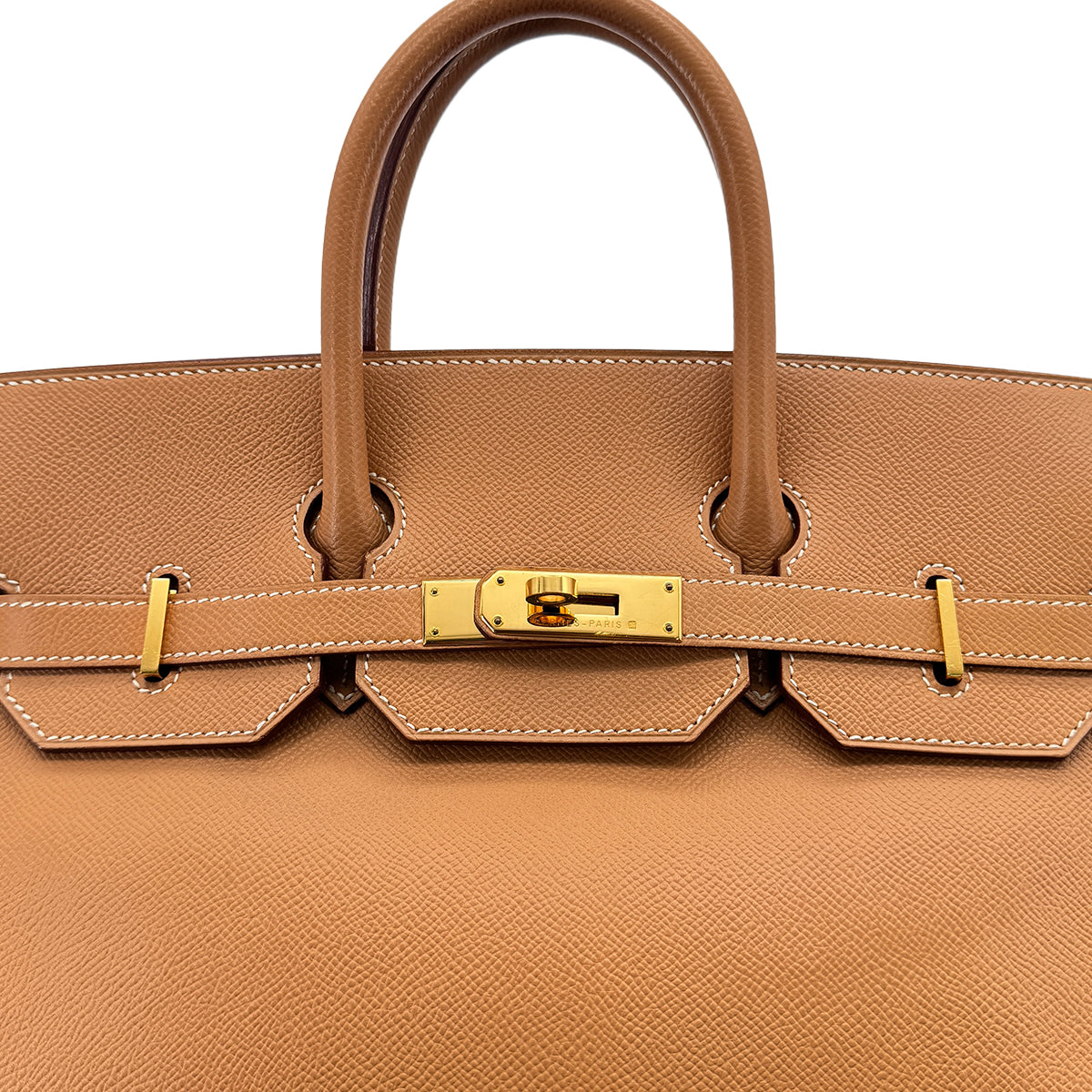 HERMES HAUT A COURROIES 32 NATUREL COUCHEVEL HAND BAG 1998 SQUARE B GOLD HARDWARE 90312522