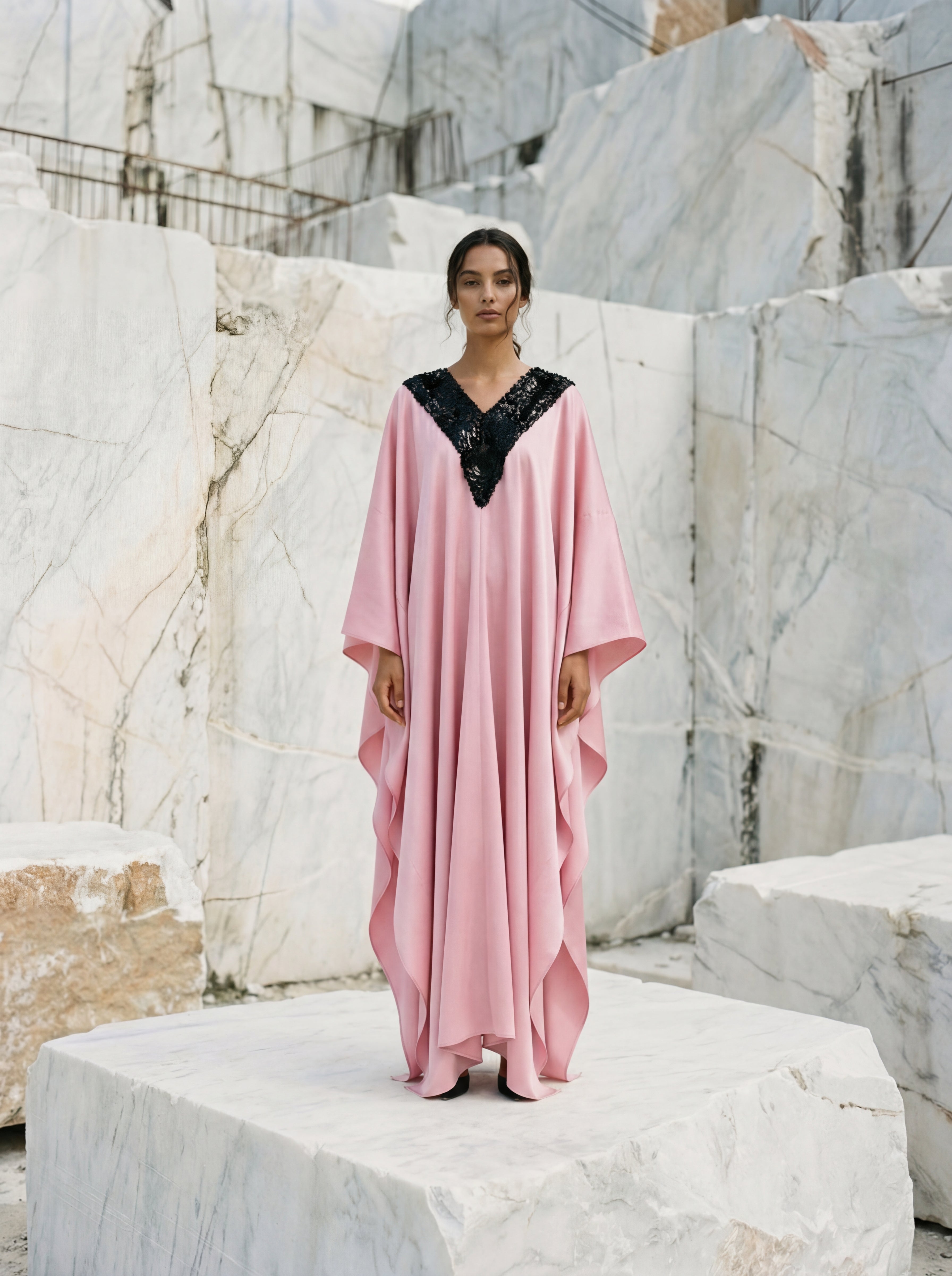 HER KAFTAN PINK/ BLACK SIZE OS ASC7060
