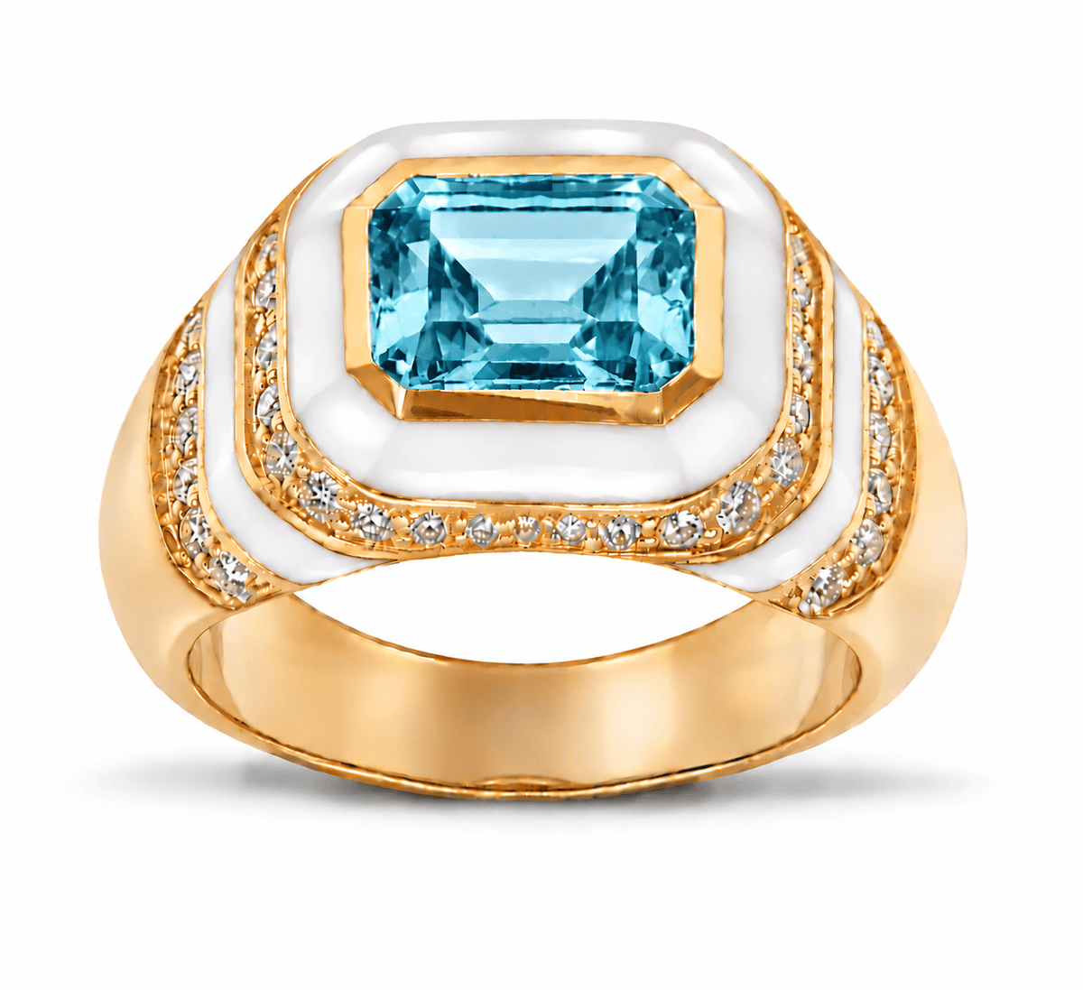 HOUSE OF ANCIENTS Kyma Dome Ring 18K Yellow Gold THOA001