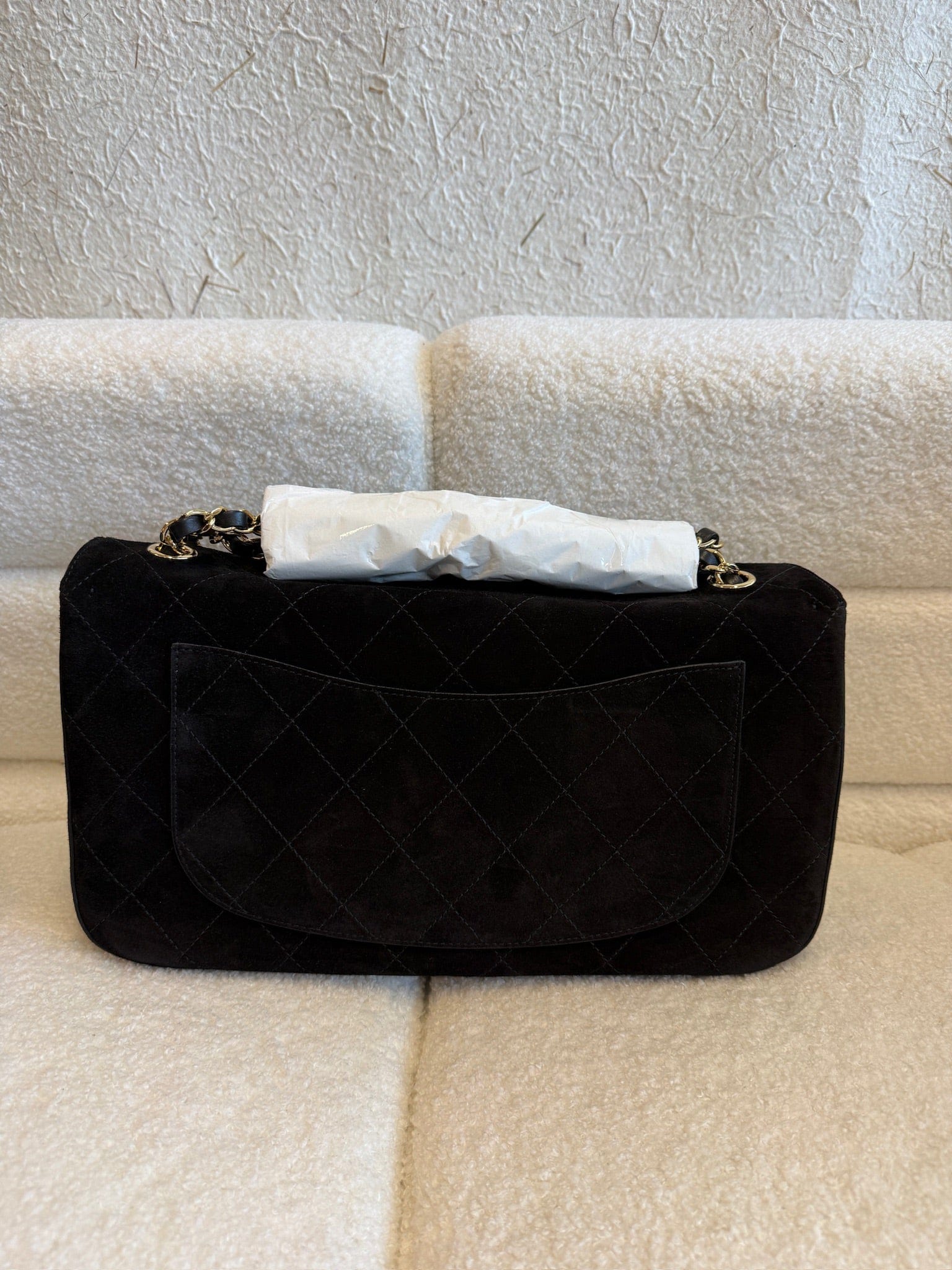 Iconn Boutique Chanel Suede Calfskin Souplissimo Maxi Flap Black